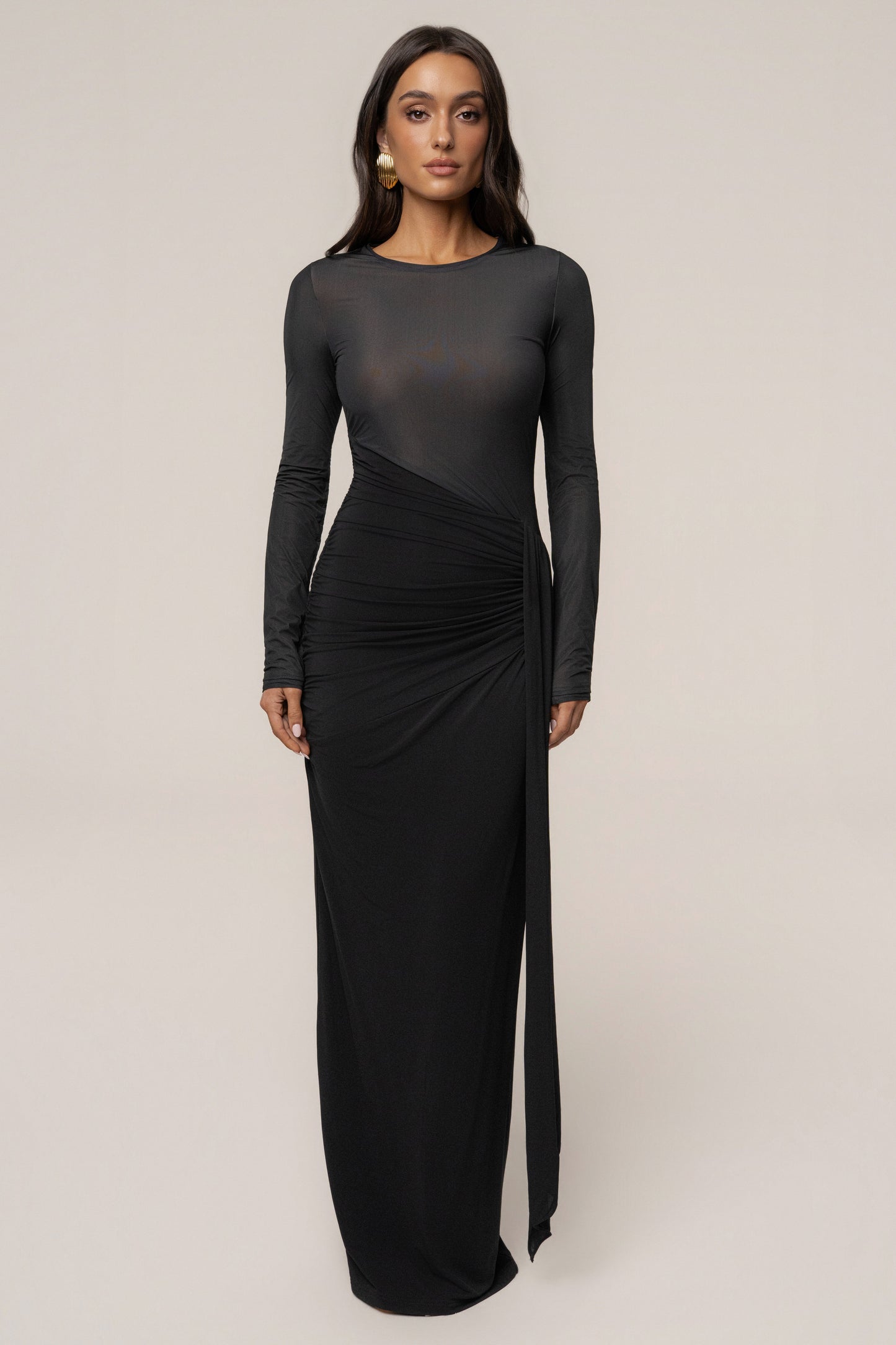 Black Halo Hour Maxi Dress JLUXLABEL