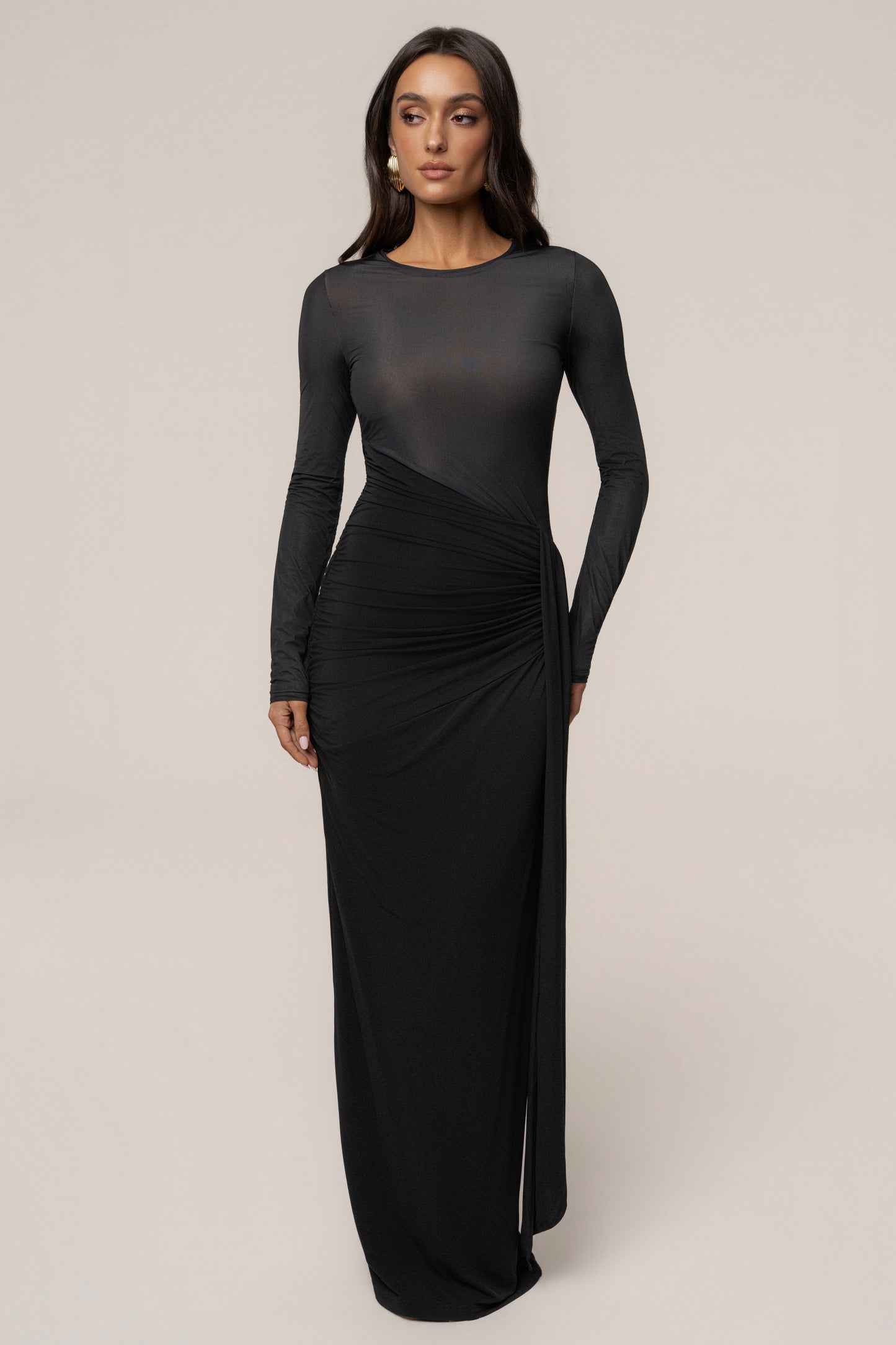 Black Halo Hour Maxi Dress JLUXLABEL