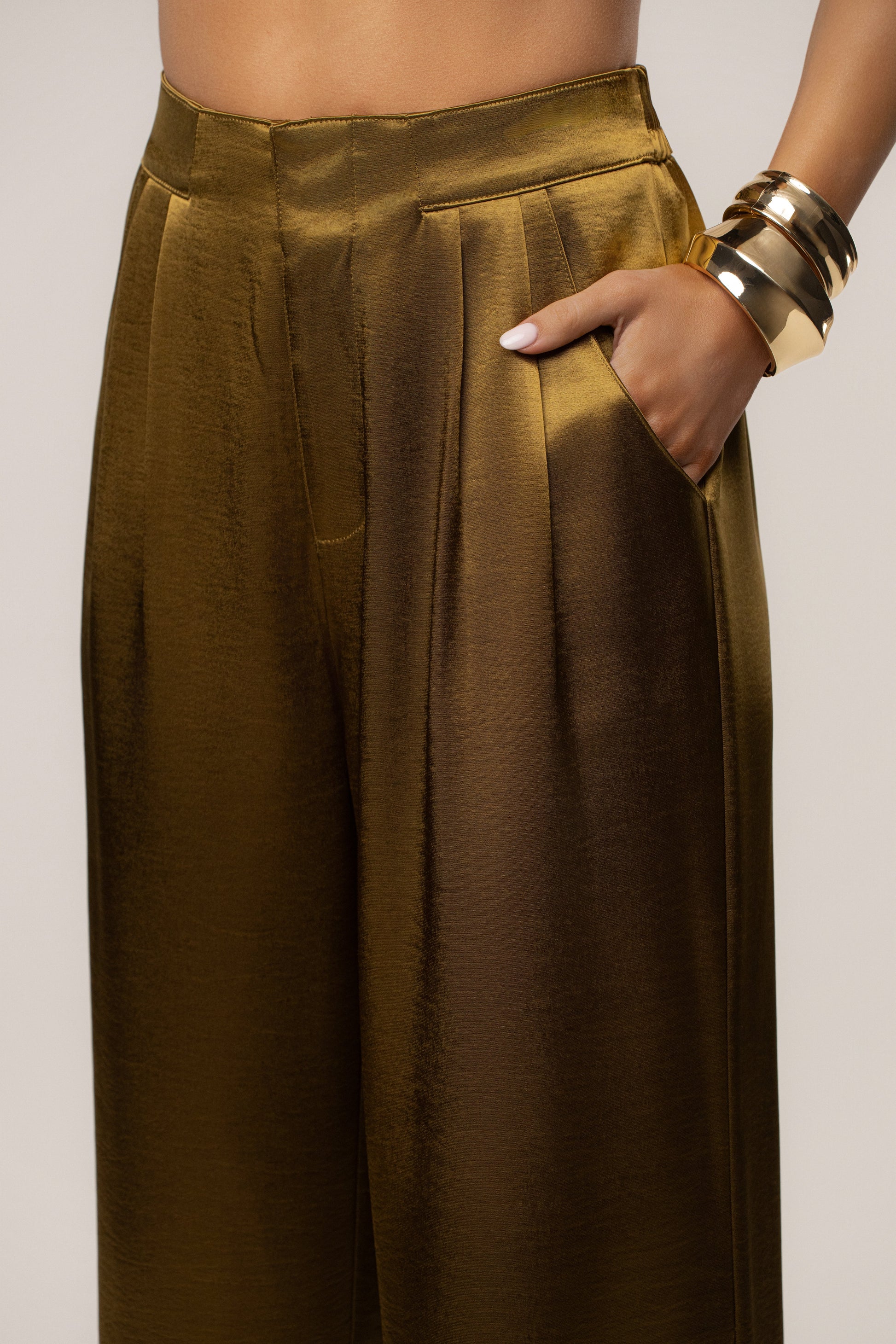 Olive Thea Satin Pants JLUXLABEL