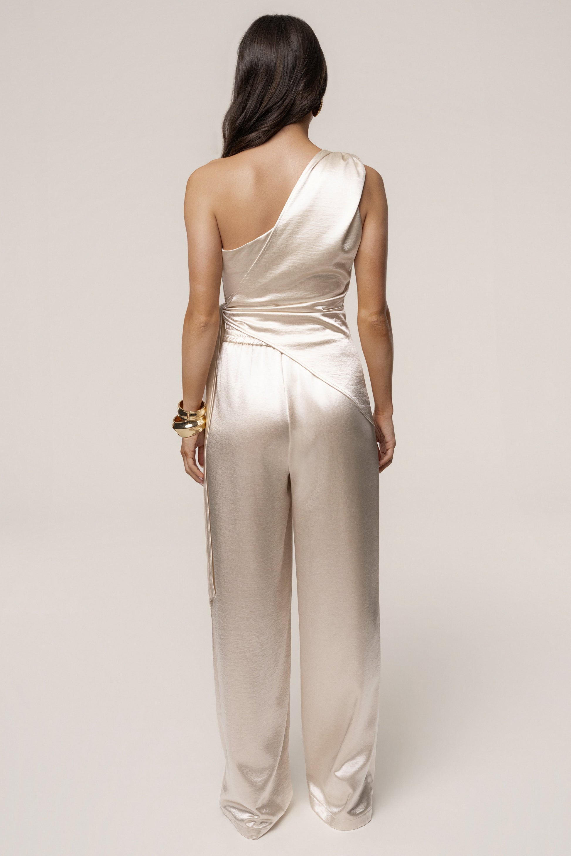 Ivory Thea Satin Pants JLUXLABEL