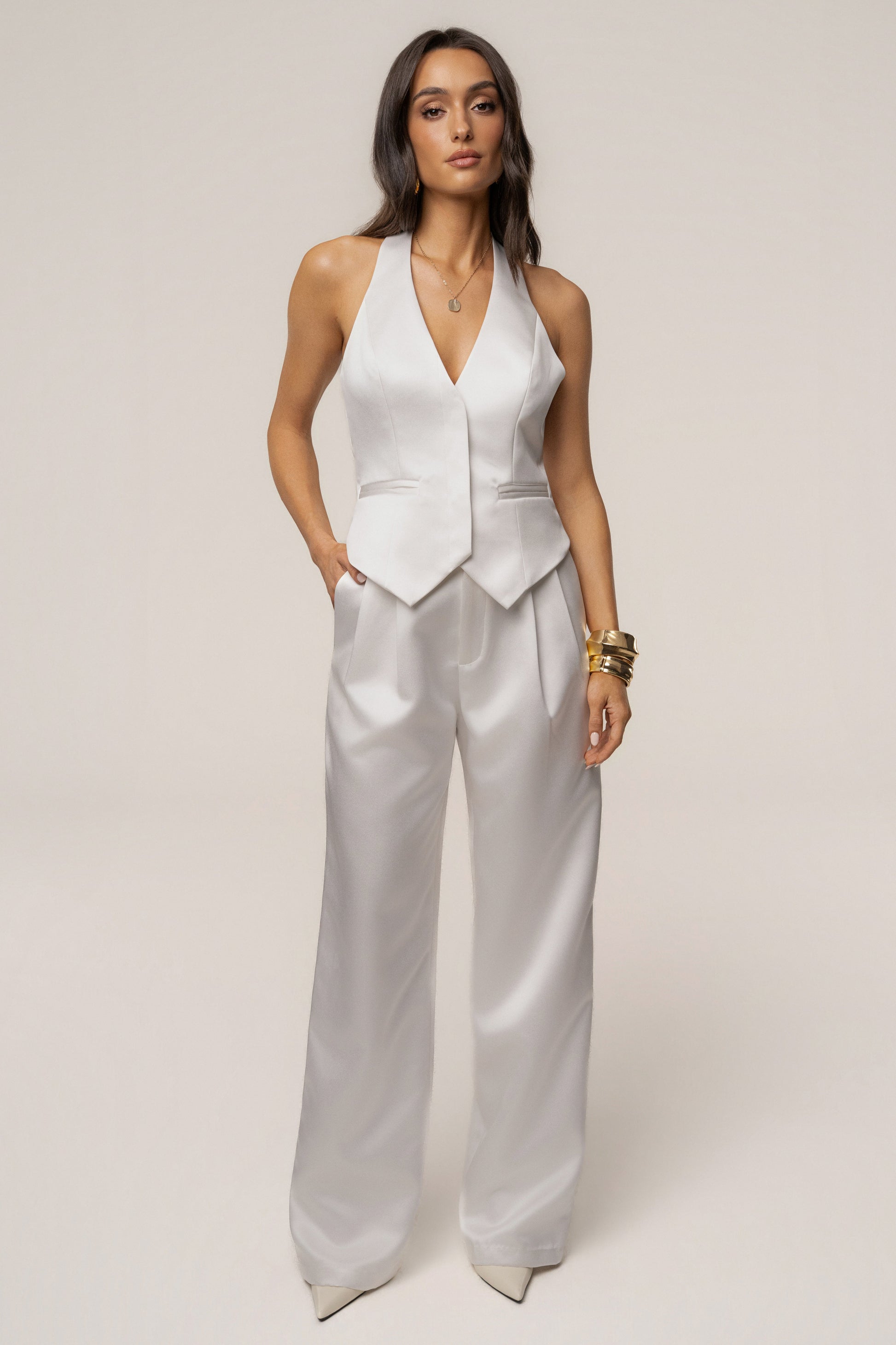 White City Nights Satin Vest JLUXLABEL