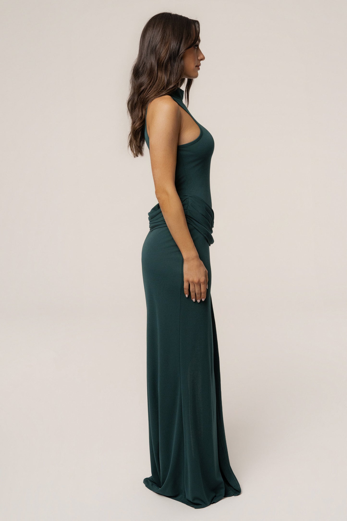 Green Dynasty Slit Maxi Dress JLUXLABEL