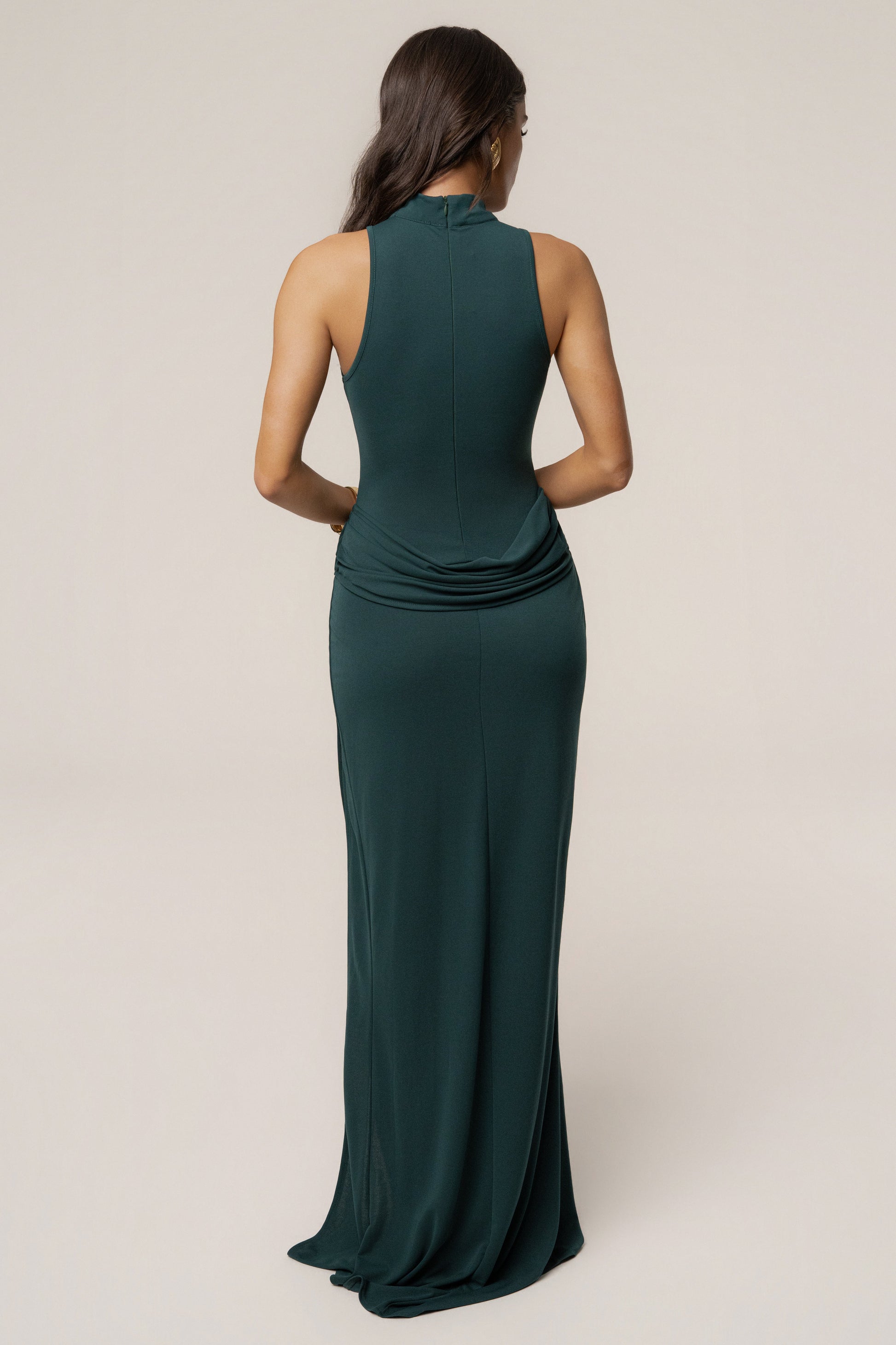 Green Dynasty Slit Maxi Dress JLUXLABEL