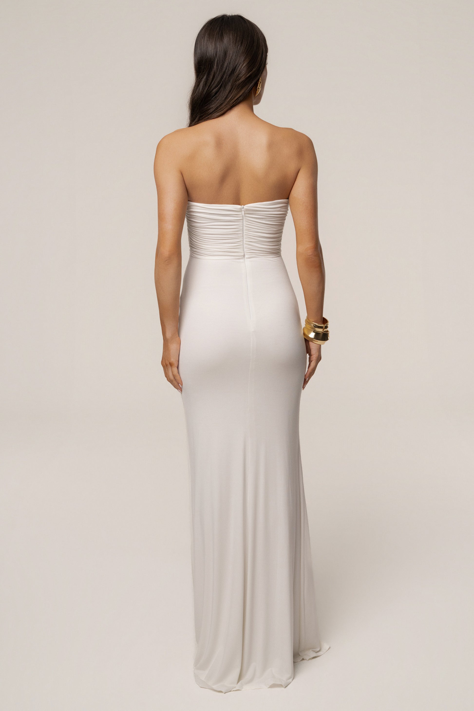 Ivory Athena Cutout Maxi Dress JLUXLABEL