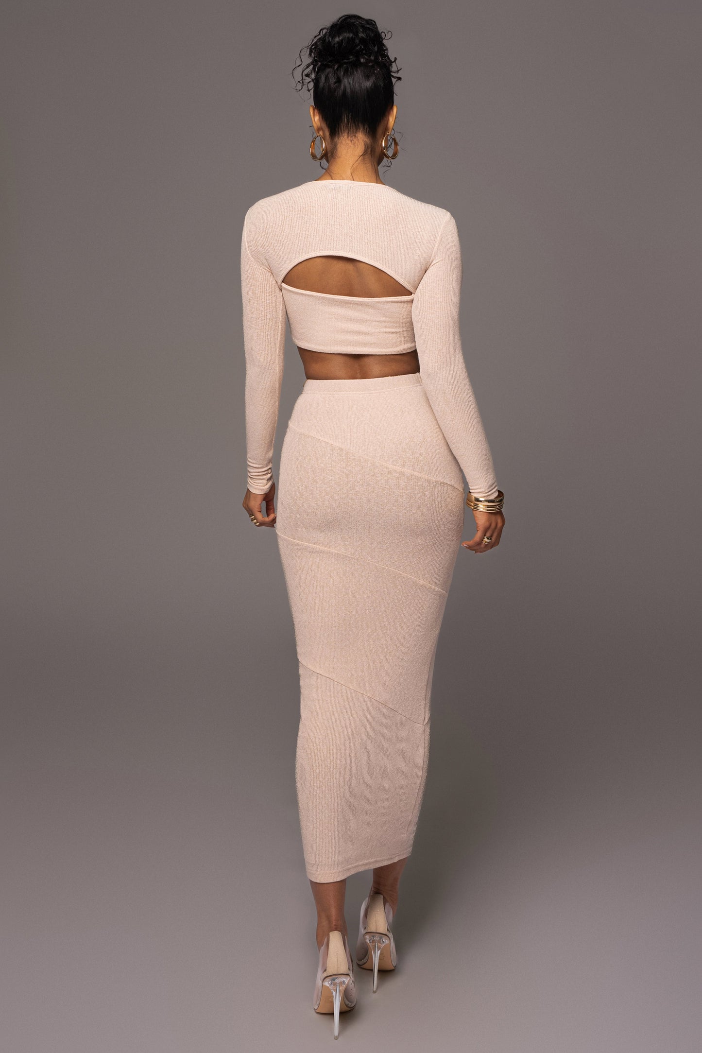 Beige All About You Skirt Set