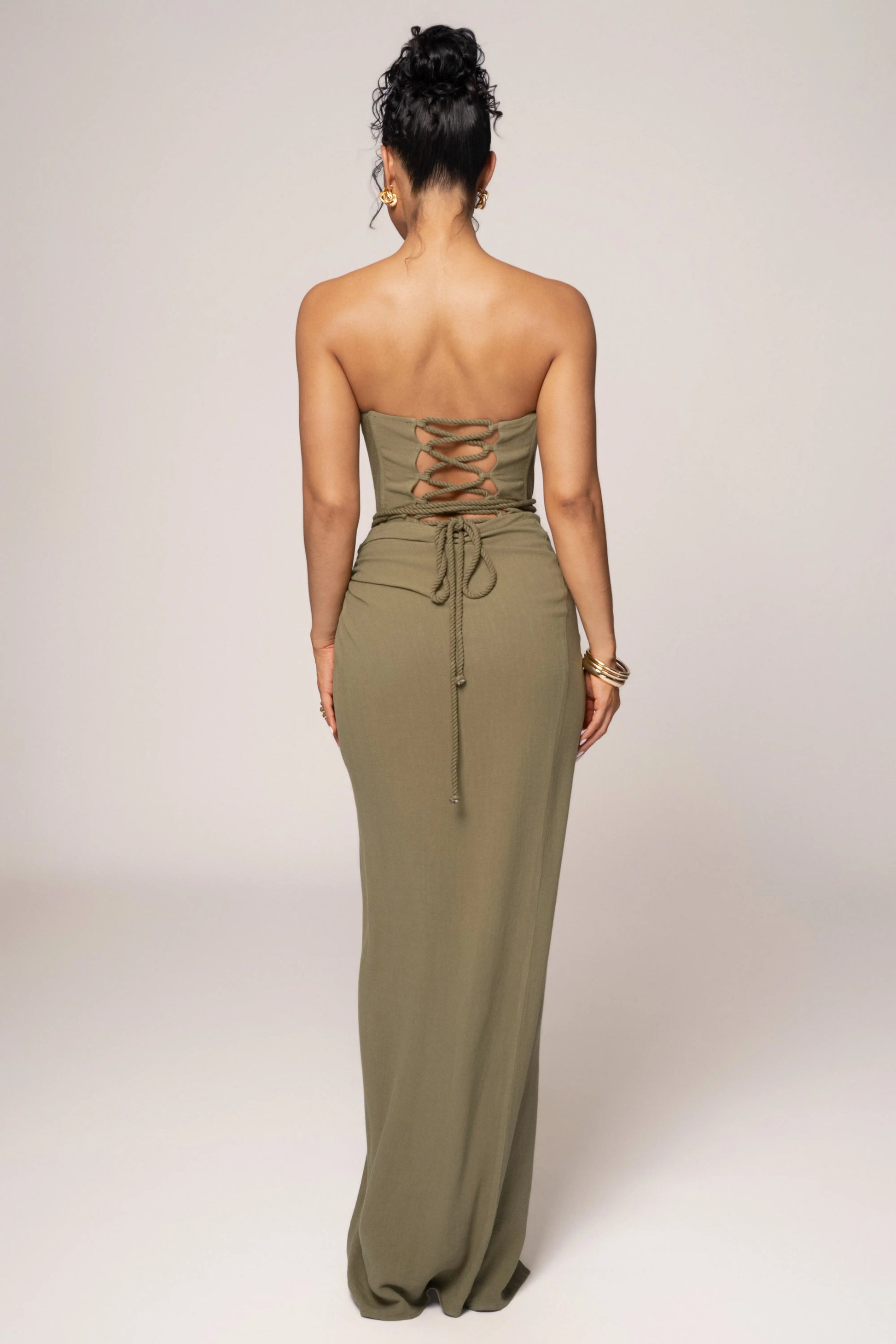 Olive Destination Linen Skirt Set JLUXLABEL