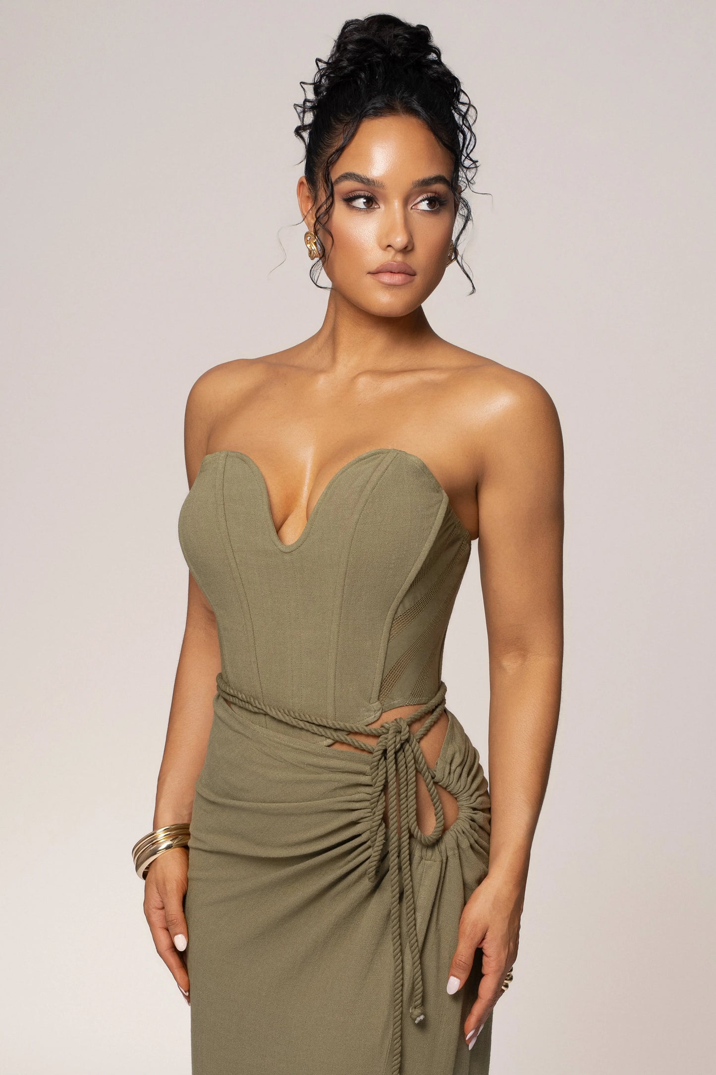 Olive Destination Linen Skirt Set JLUXLABEL