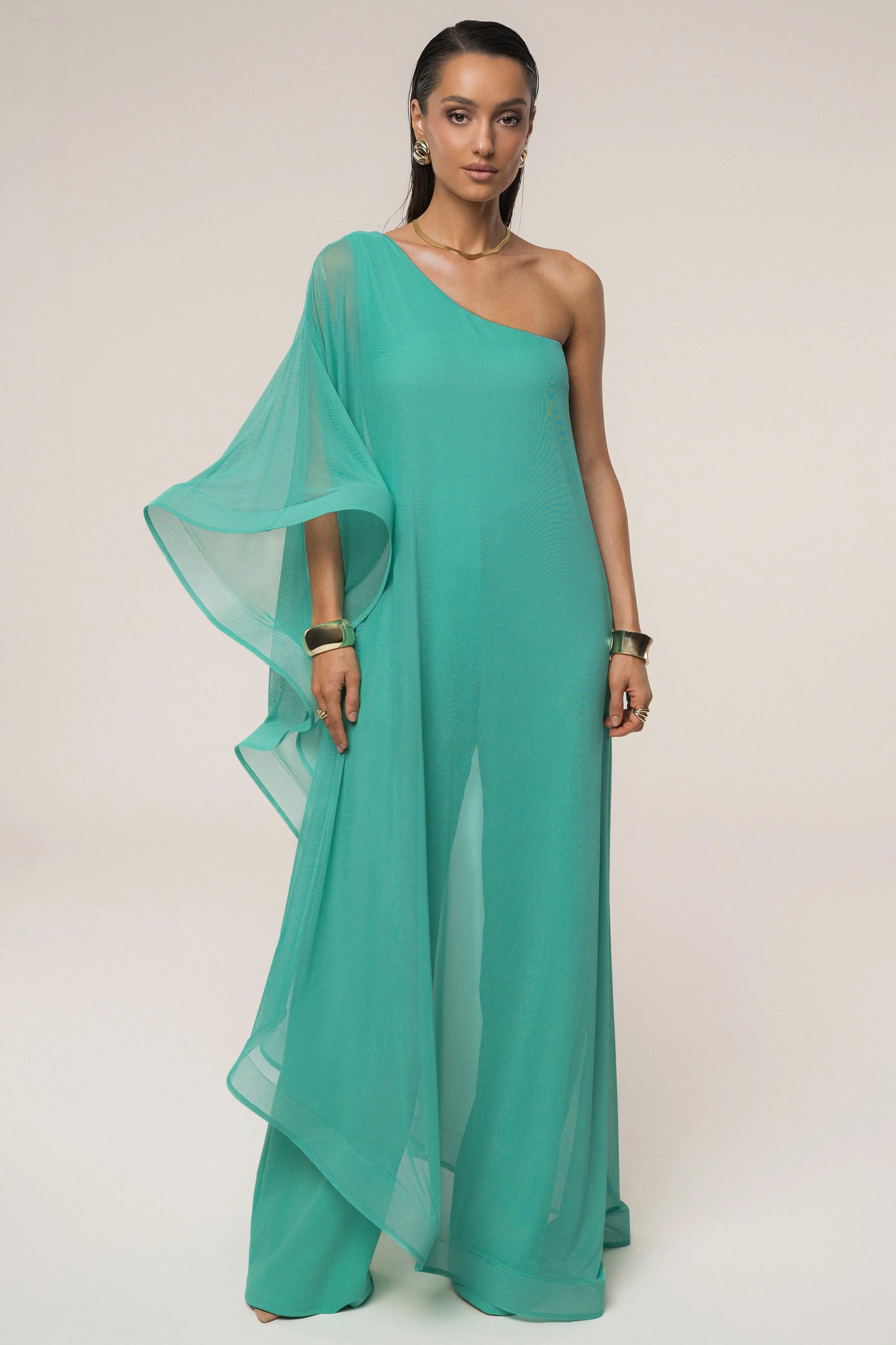 Green New Waves Jumpsuit JLUXLABEL