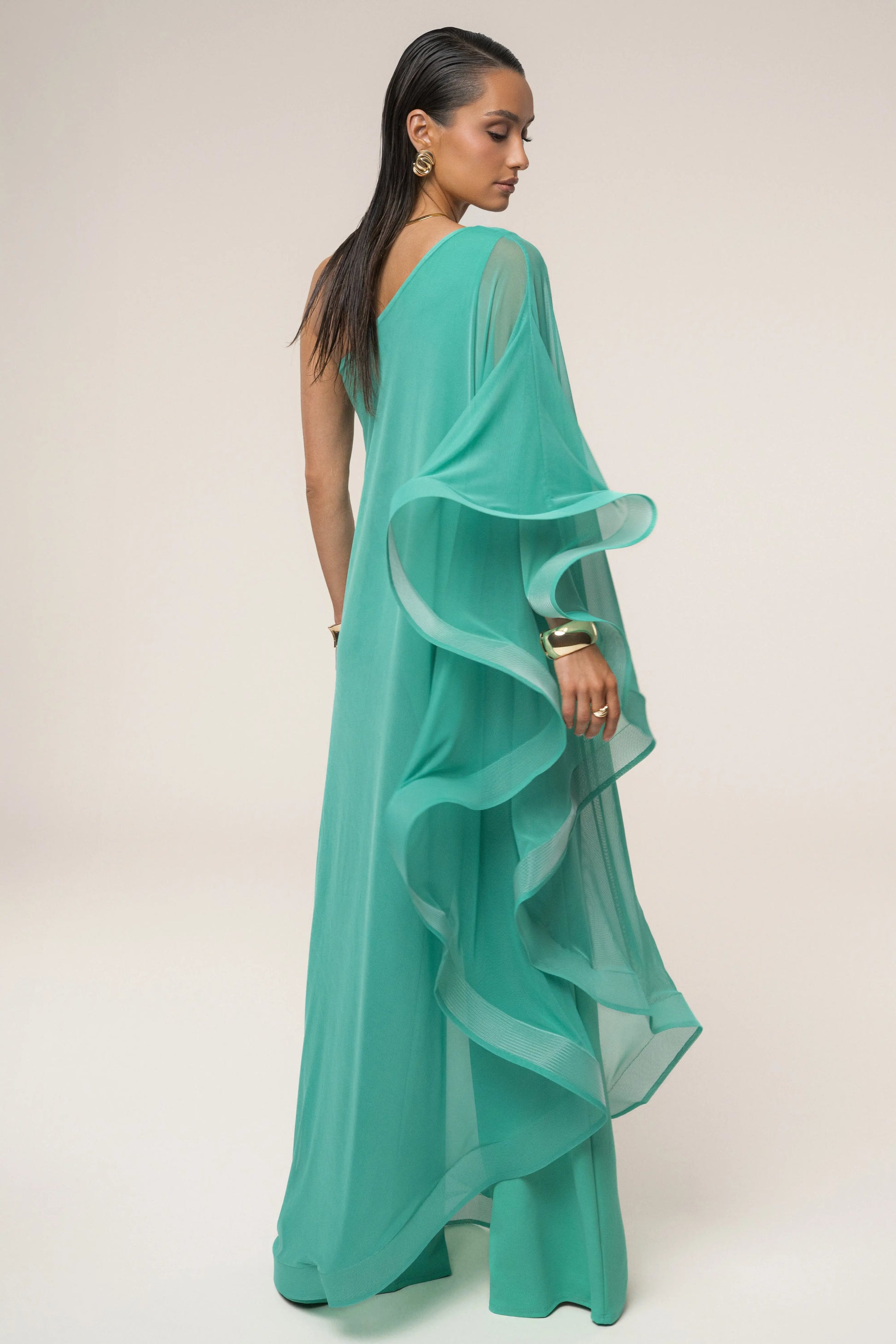 Green New Waves Jumpsuit JLUXLABEL