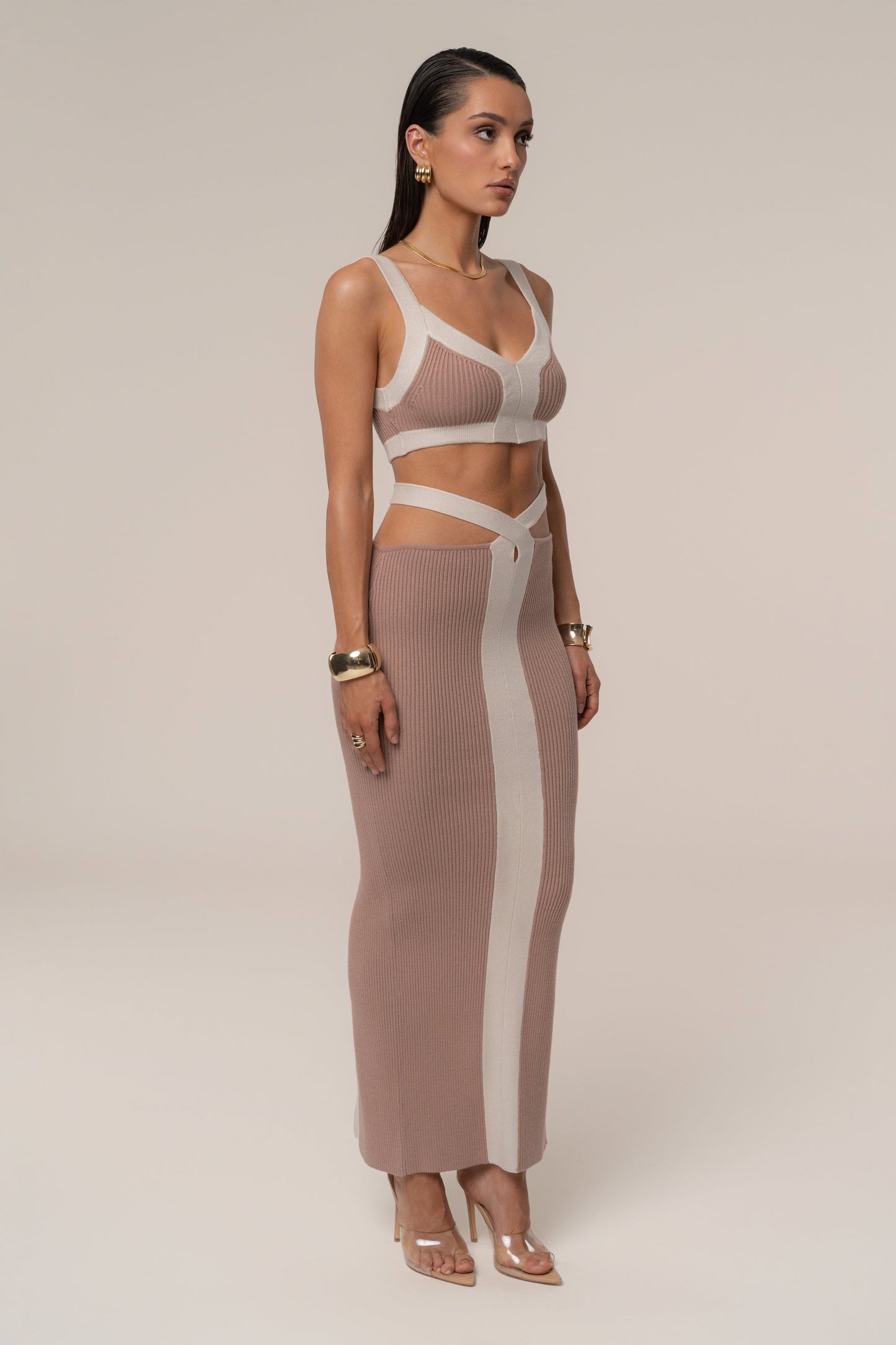 Mocha/Milk Coastal Drift Skirt Set
