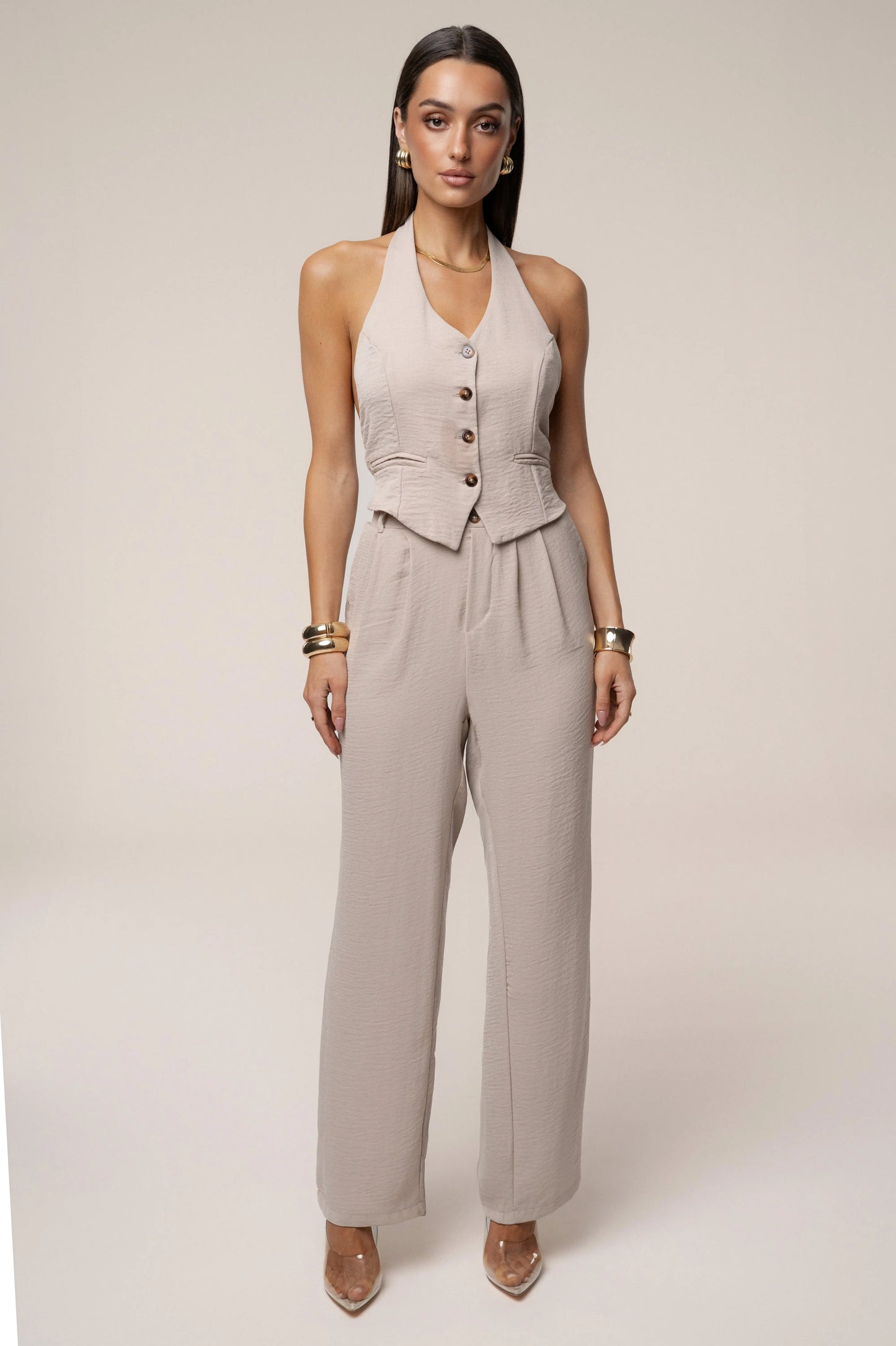 Taupe Serene Pant Set JLUXLABEL