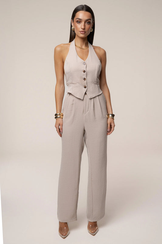 Taupe Serene Pant Set JLUXLABEL