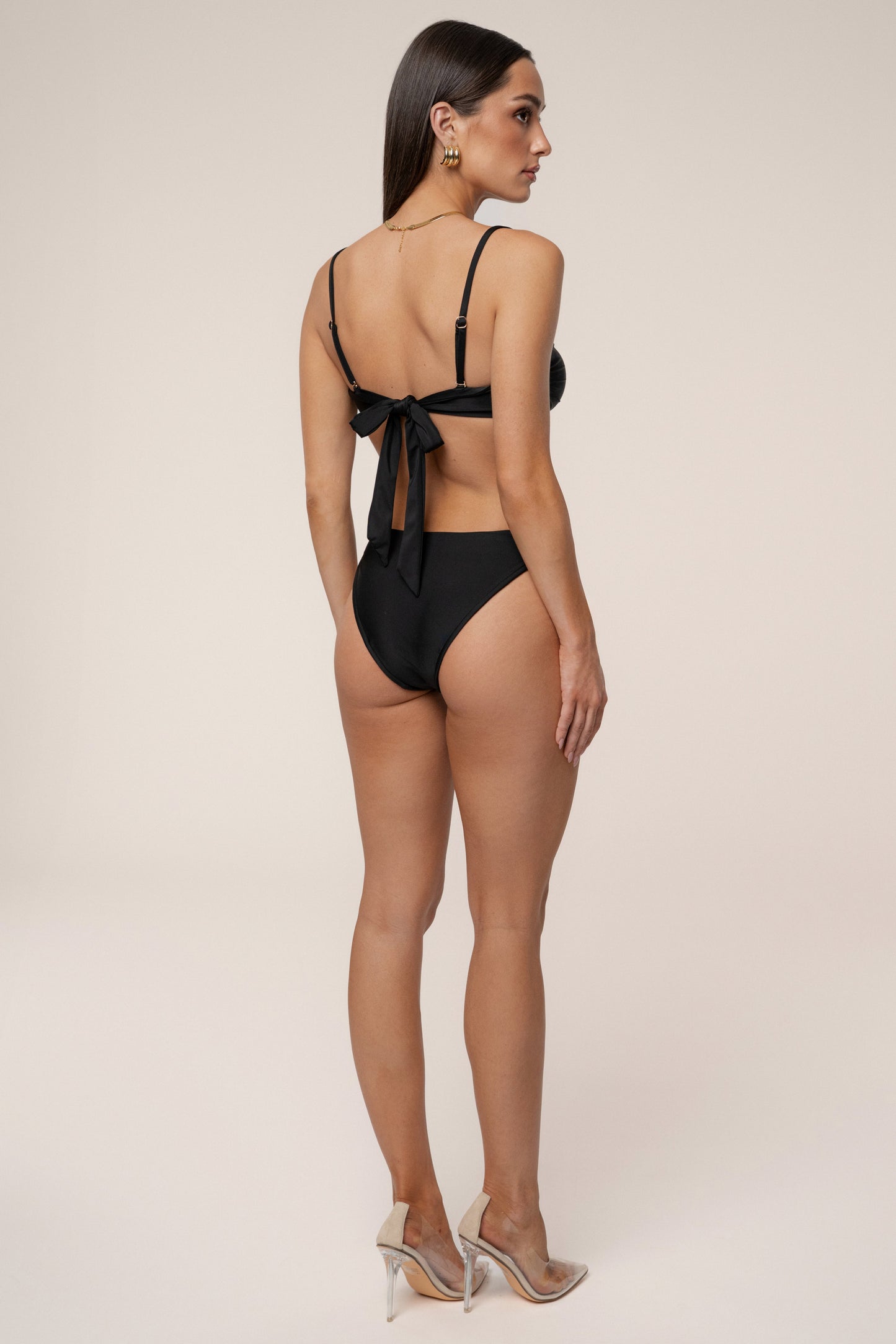 Black Tropical Tide Bikini Set