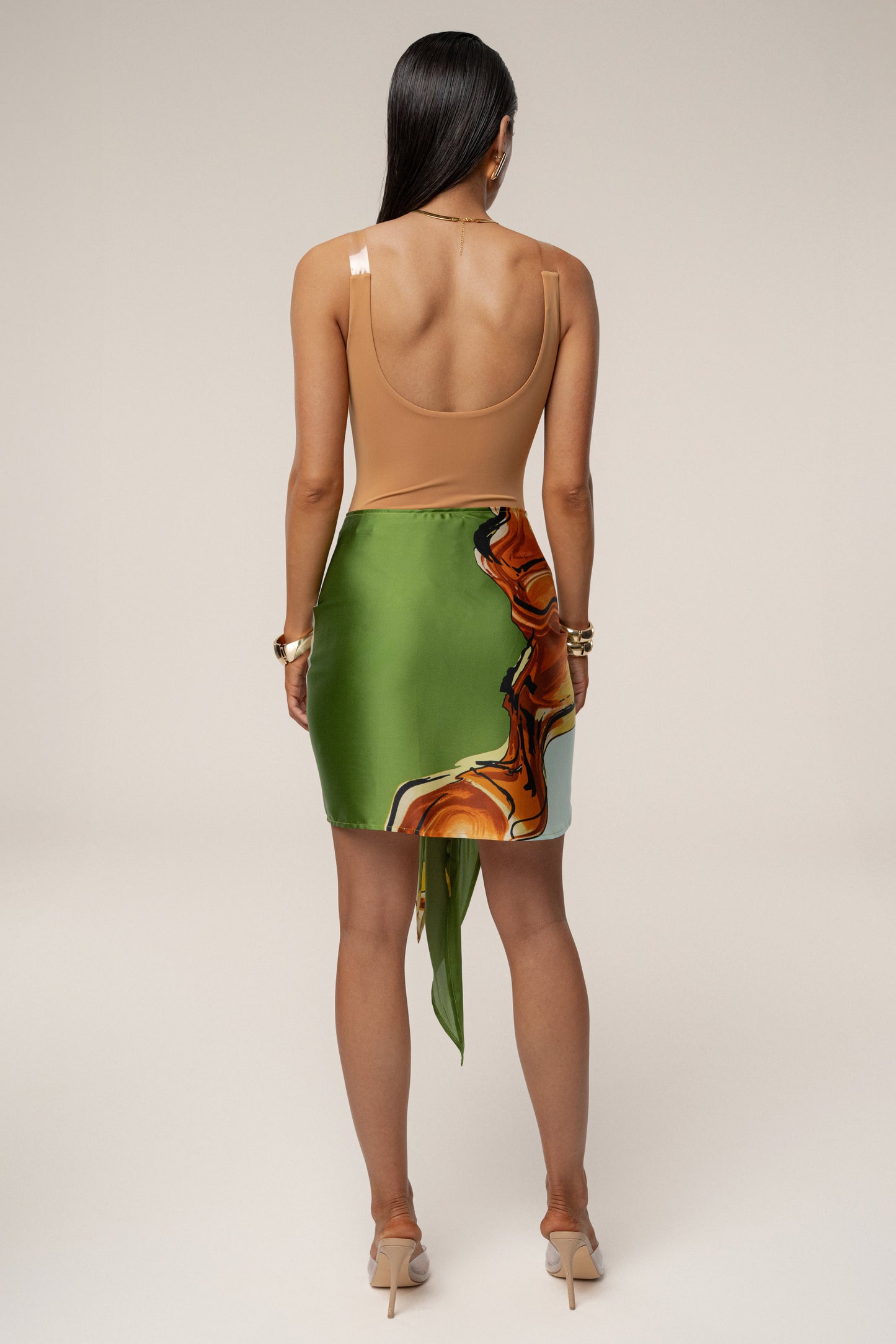 PRE-ORDER Green Tropical Print Golden Shores Wrap Sarong