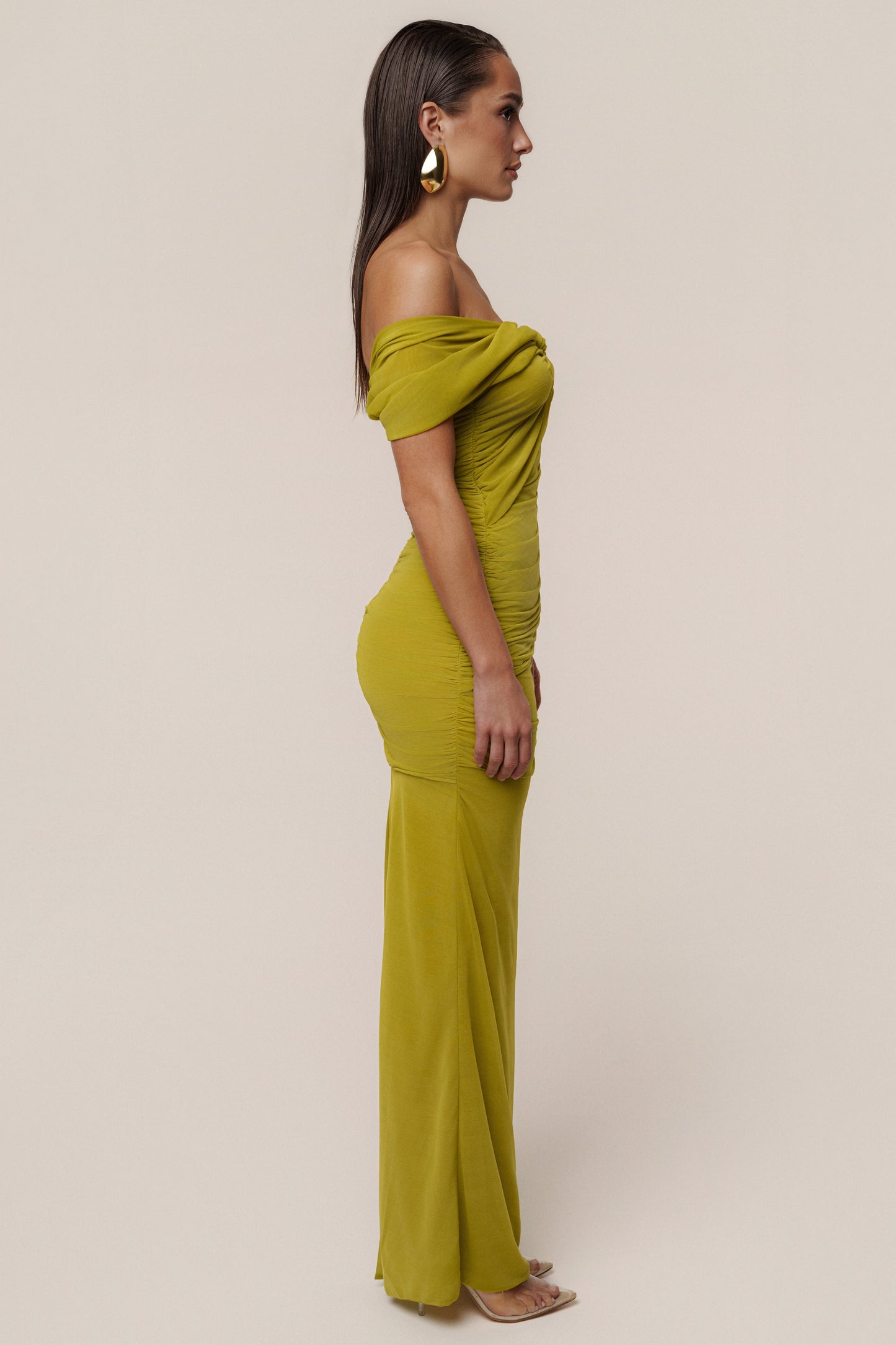 Moss Alessandra Off Shoulder Maxi Dress JLUXLABEL