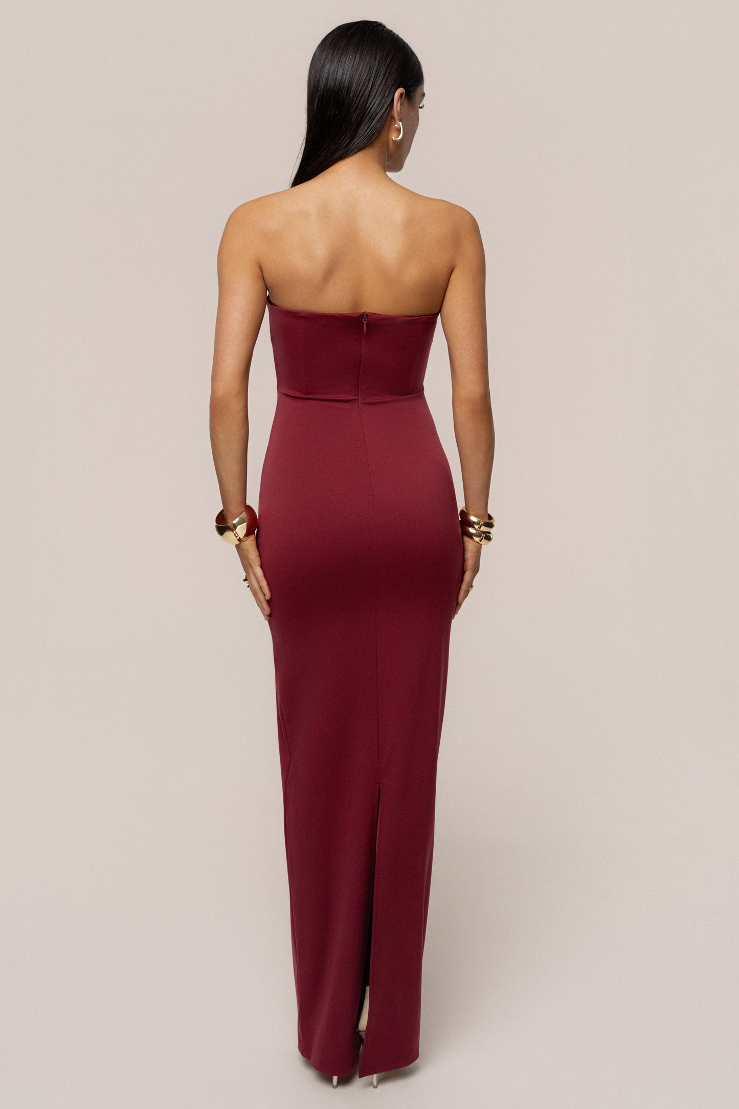 Burgundy Midnight Illusion Maxi Gown JLUXLABEL