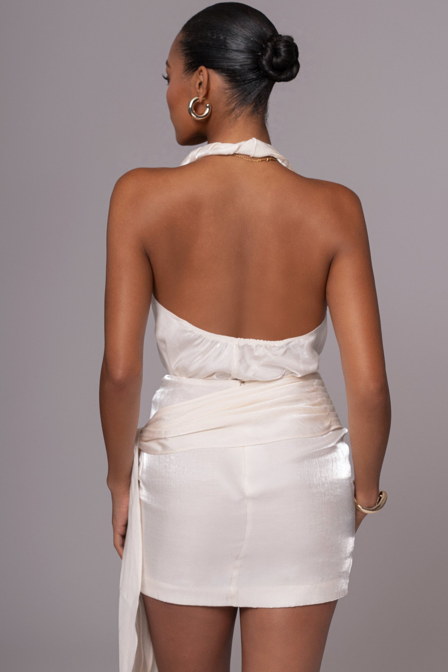 Ivory Sabrina Iridescent Skirt Set