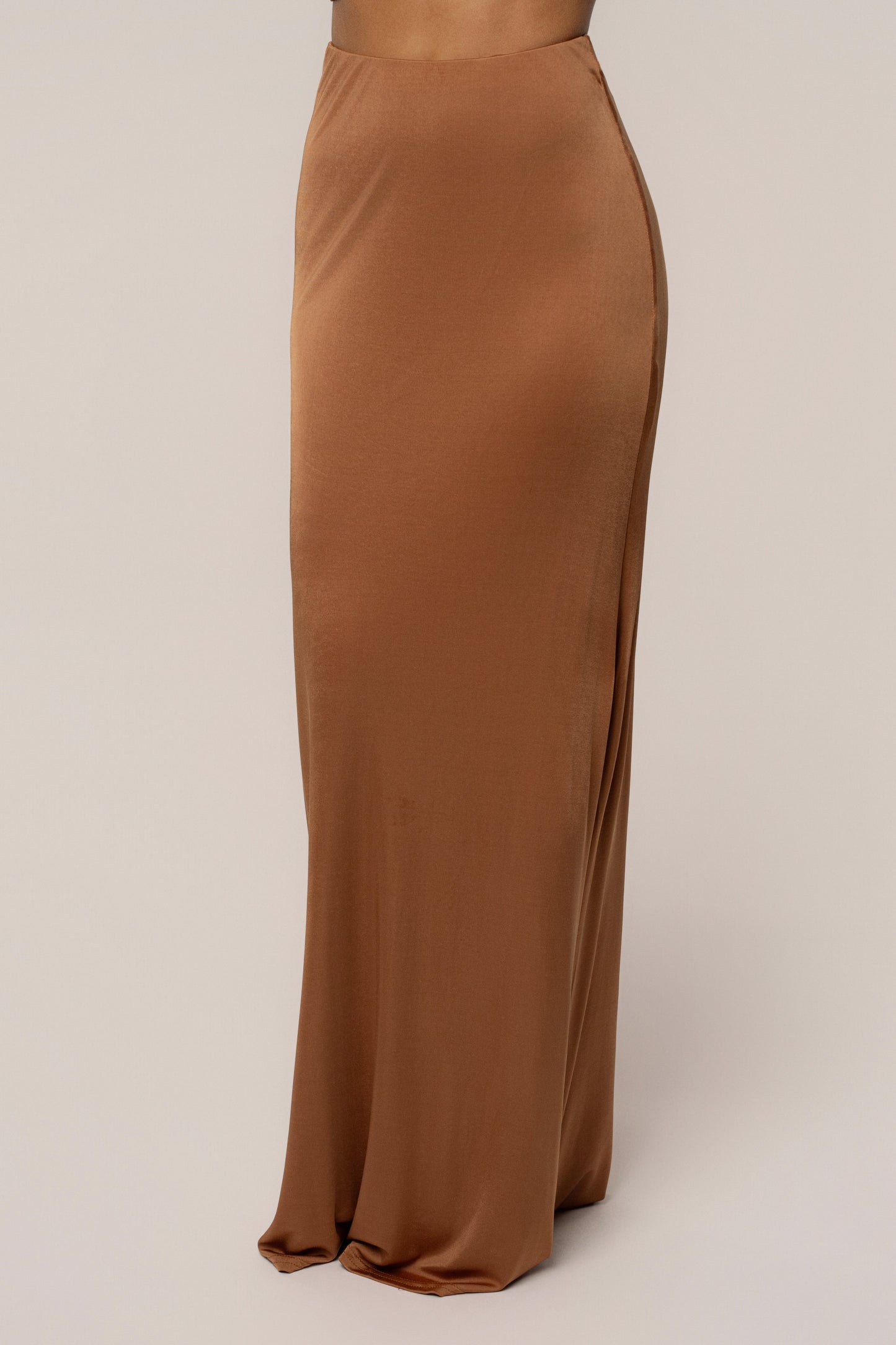 Copper Ultra High Waist Maxi Skirt