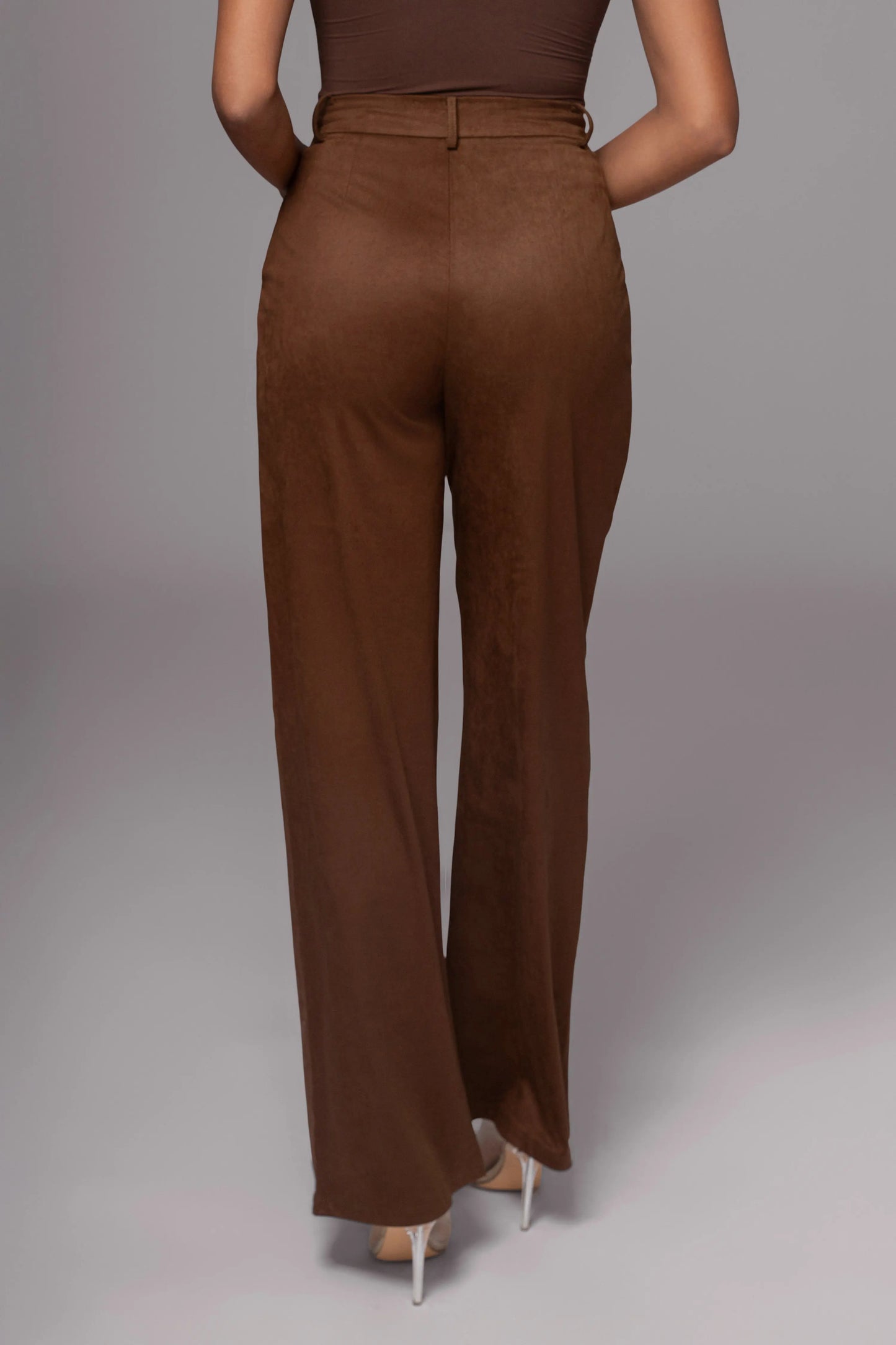 Chocolate Classic High Rise Trousers JLUXLABEL