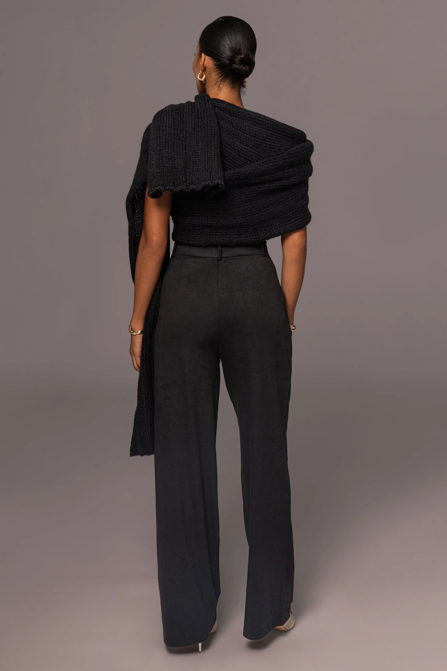 Black Classic High Rise Trousers JLUXLABEL