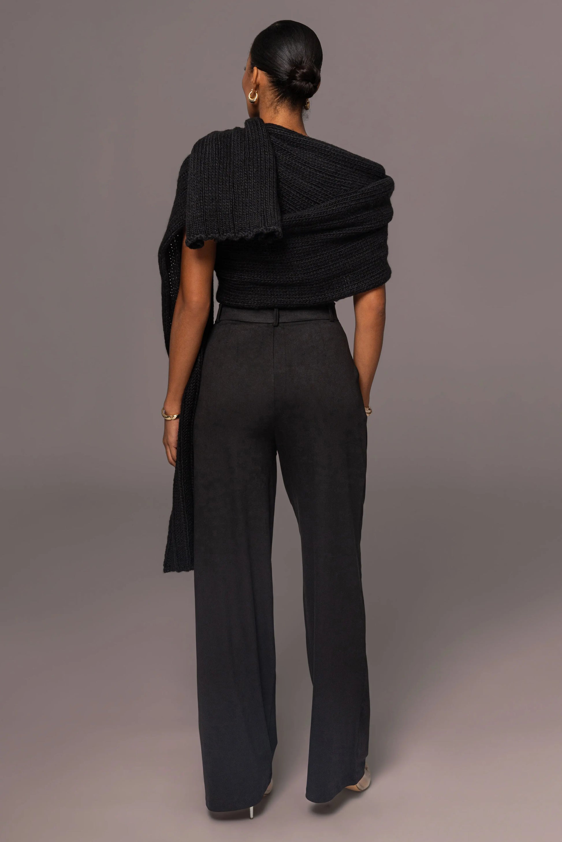 Black Classic High Rise Trousers JLUXLABEL