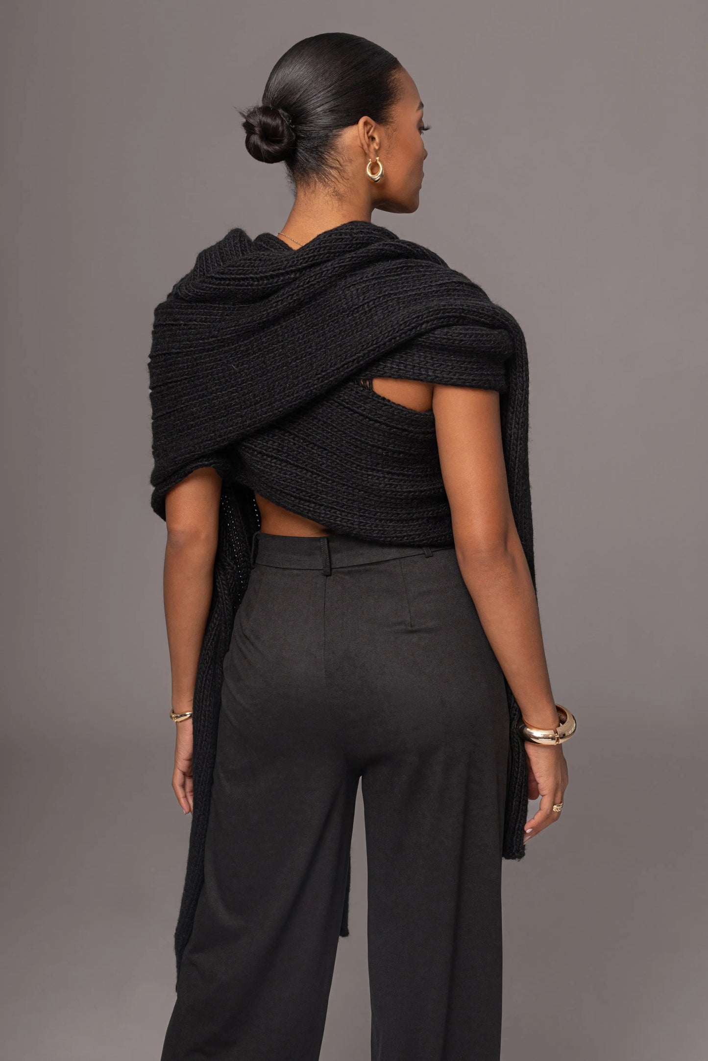 Black Classic High Rise Trousers JLUXLABEL