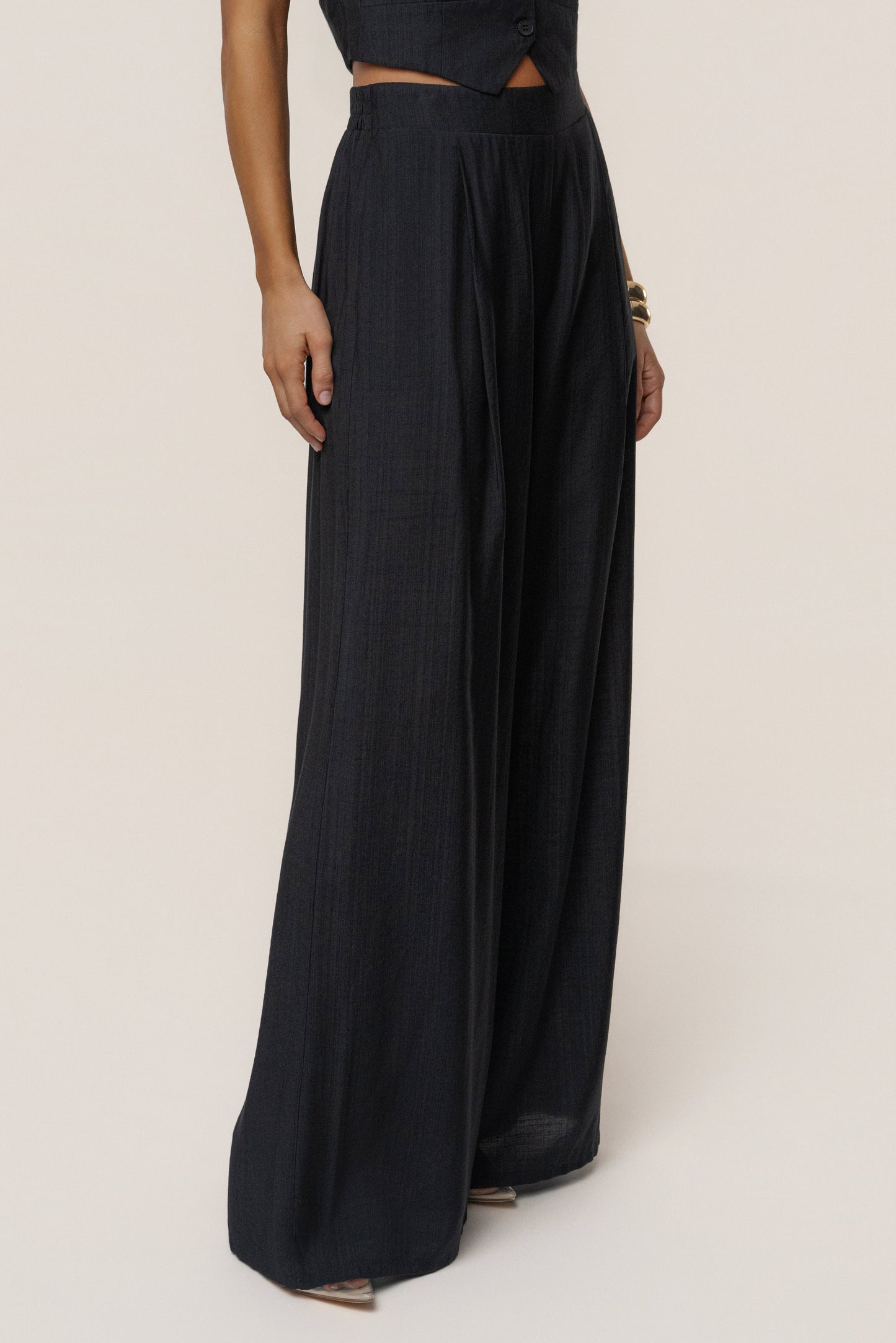 Black Tropical Daze Pant Set