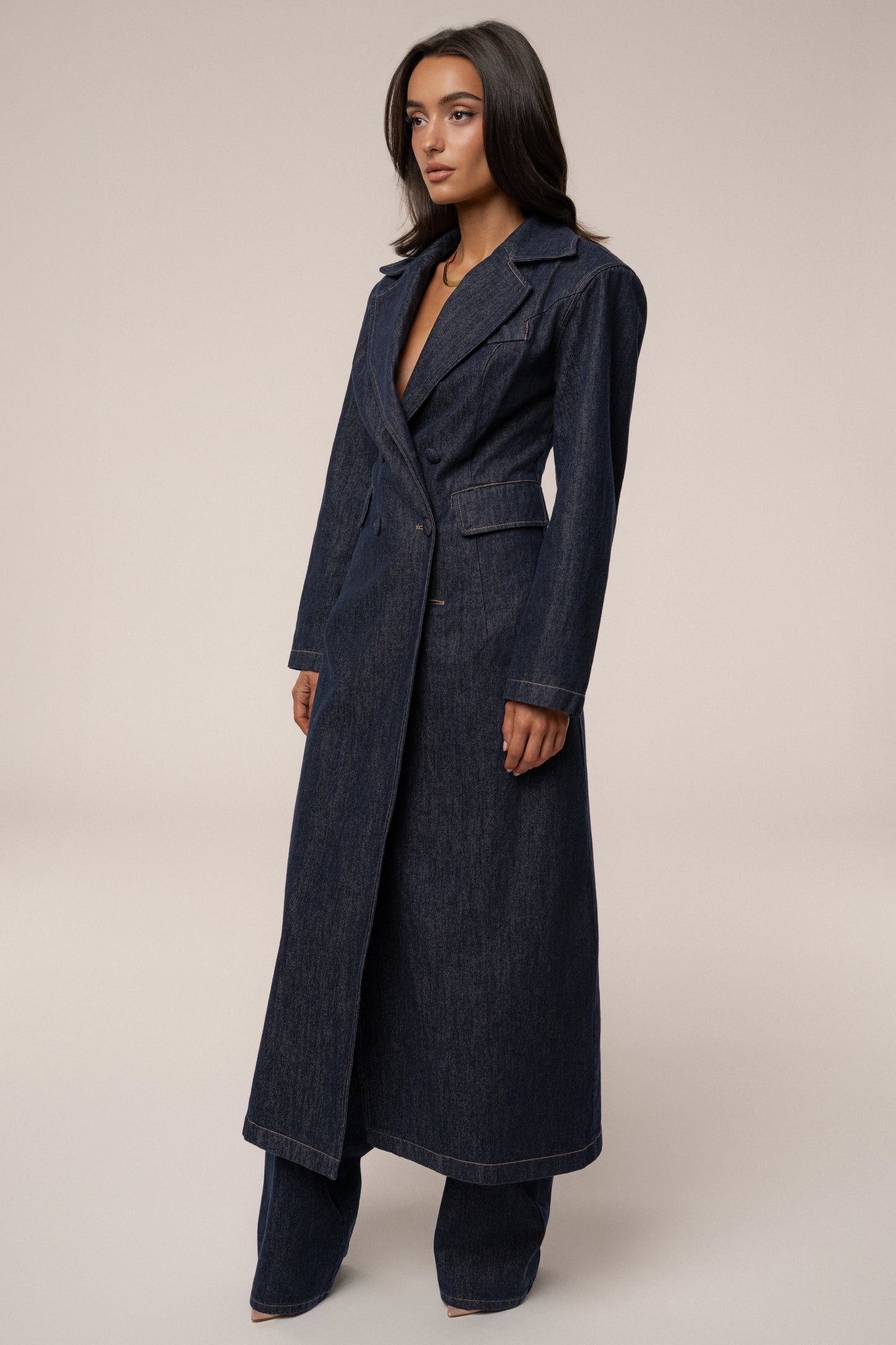 Dark Denim Signature Coat
