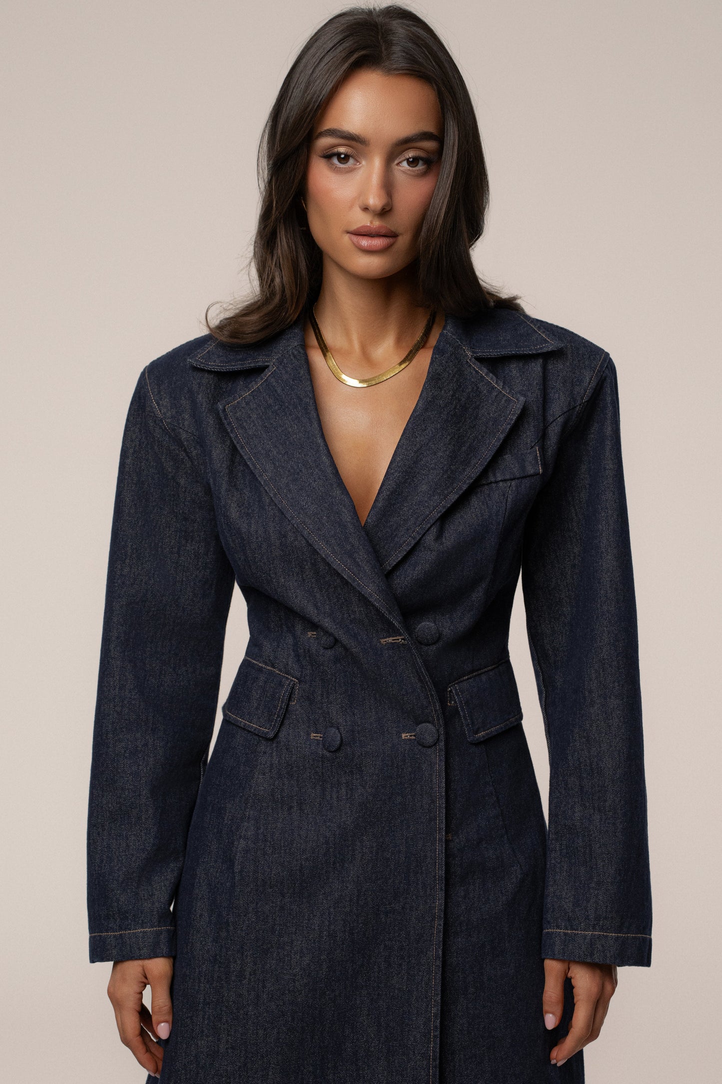Dark Denim Signature Coat