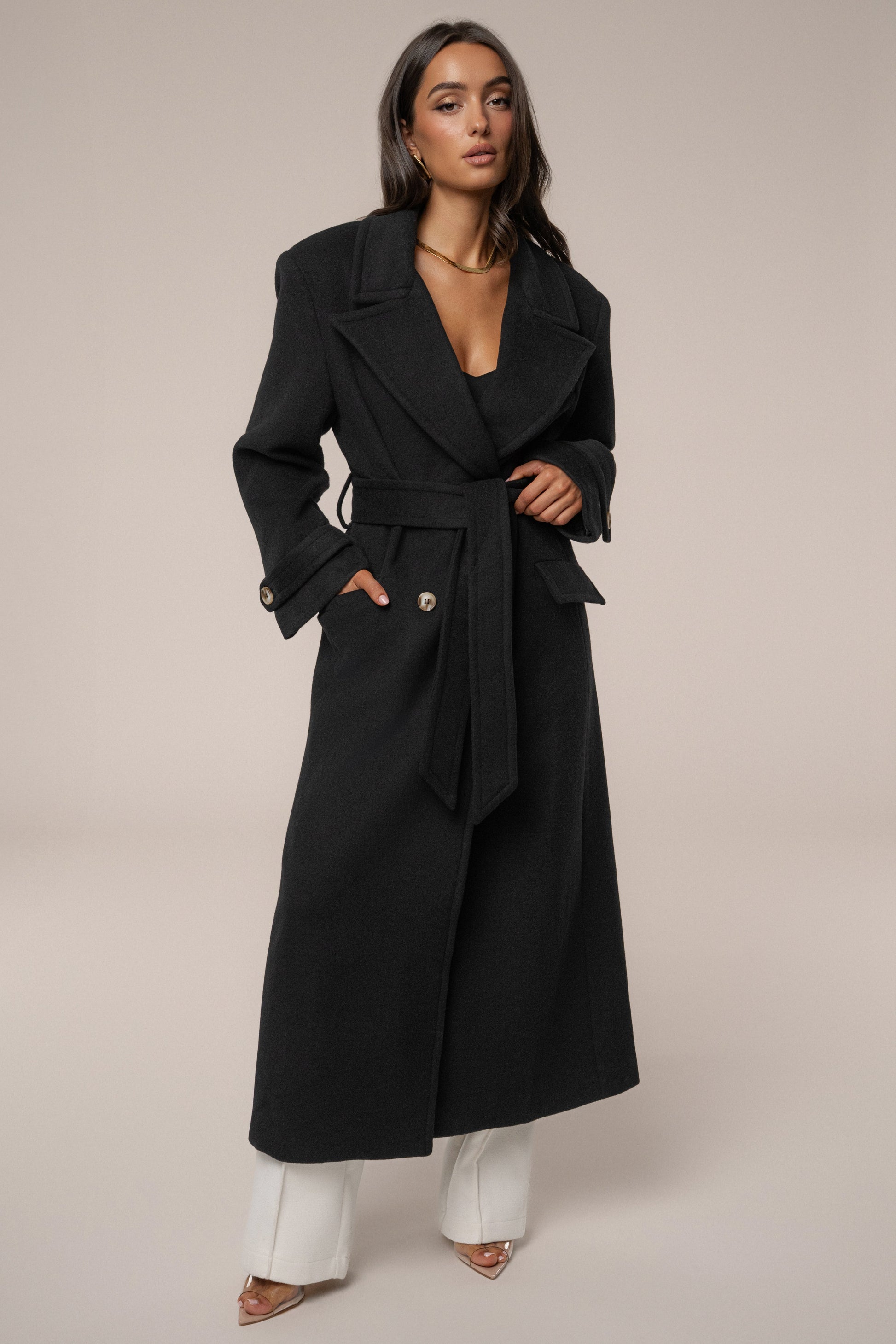 Black Empire Longline Coat JLUXLABEL