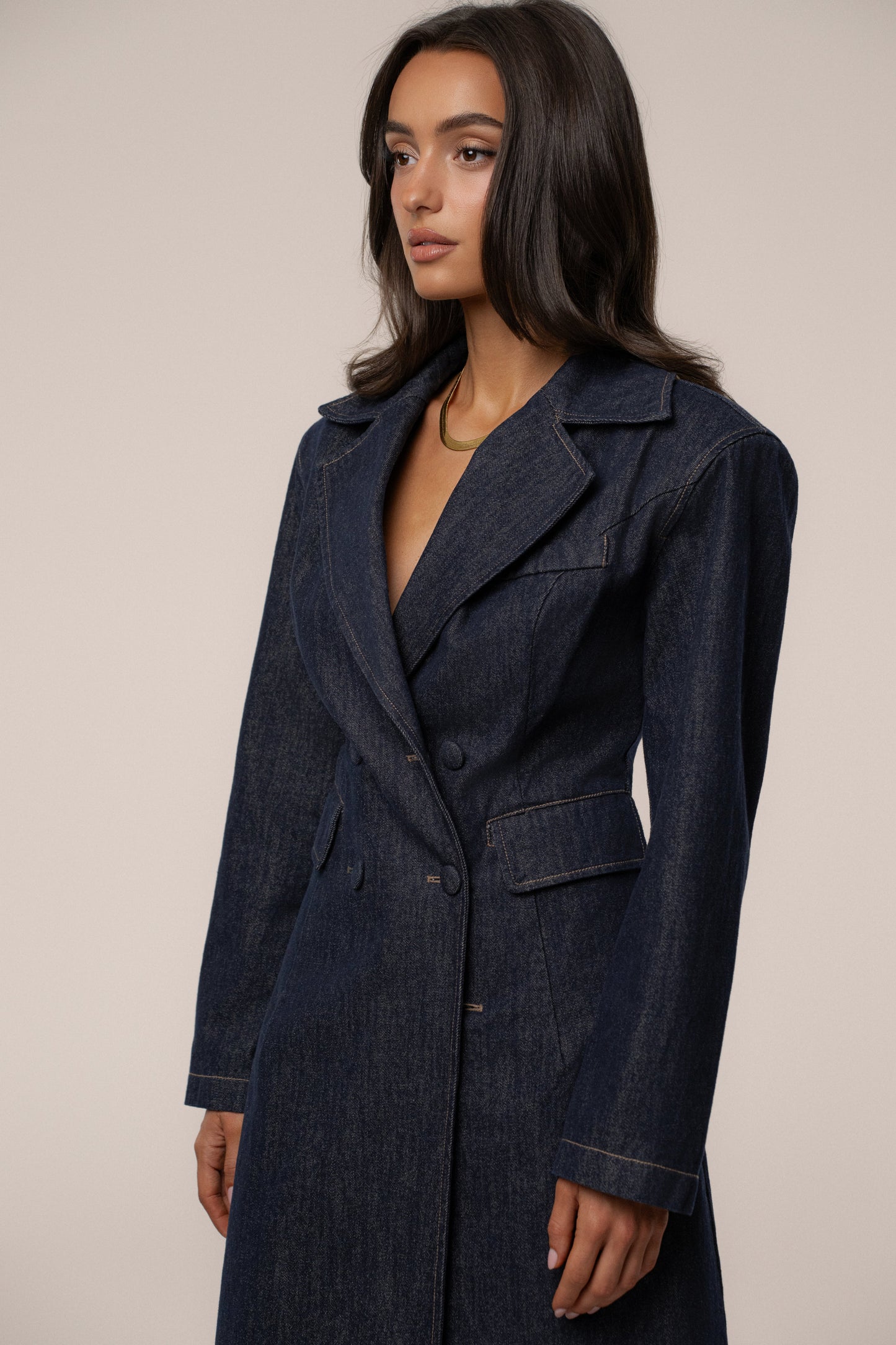 Dark Denim Signature Coat