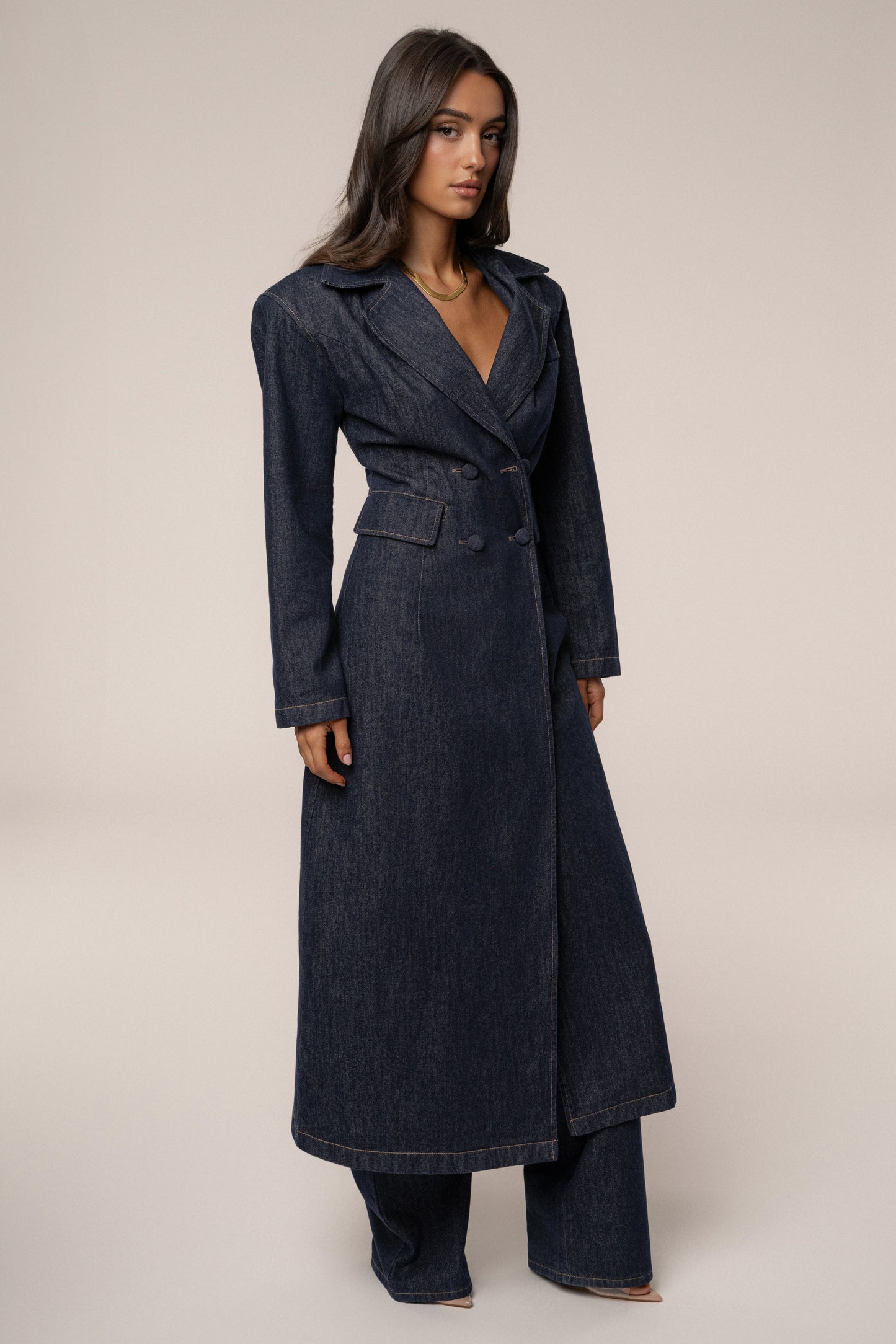 Dark Denim Signature Coat