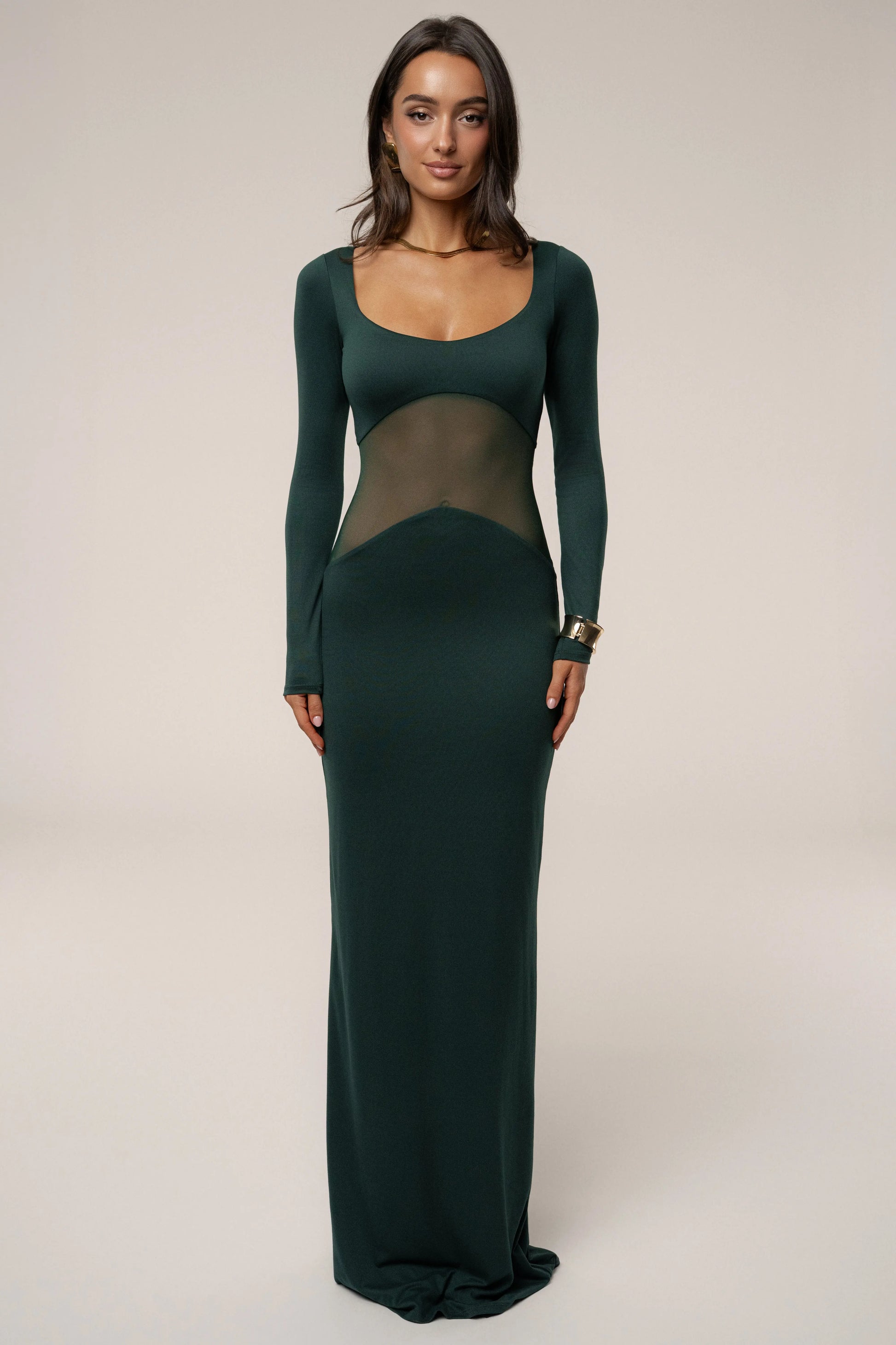 Emerald Glitz Hour Maxi Dress JLUXLABEL