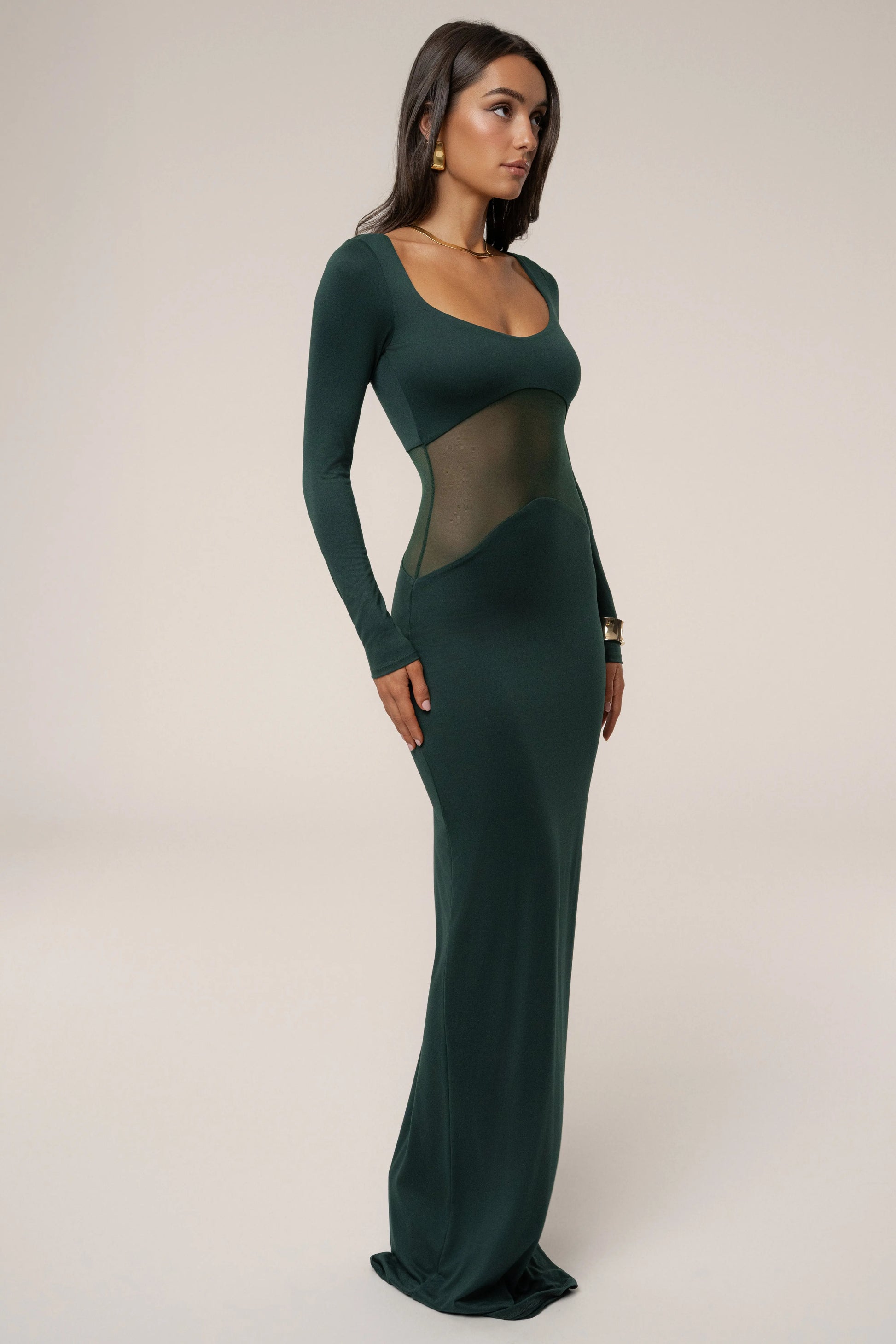 Emerald Glitz Hour Maxi Dress JLUXLABEL