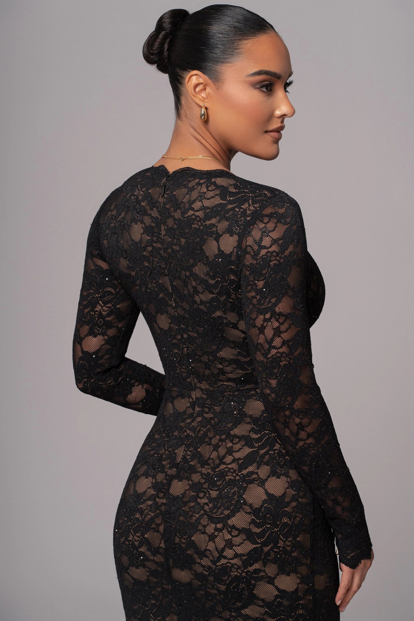 Black Canada Lace Maxi Dress JLUXLABEL