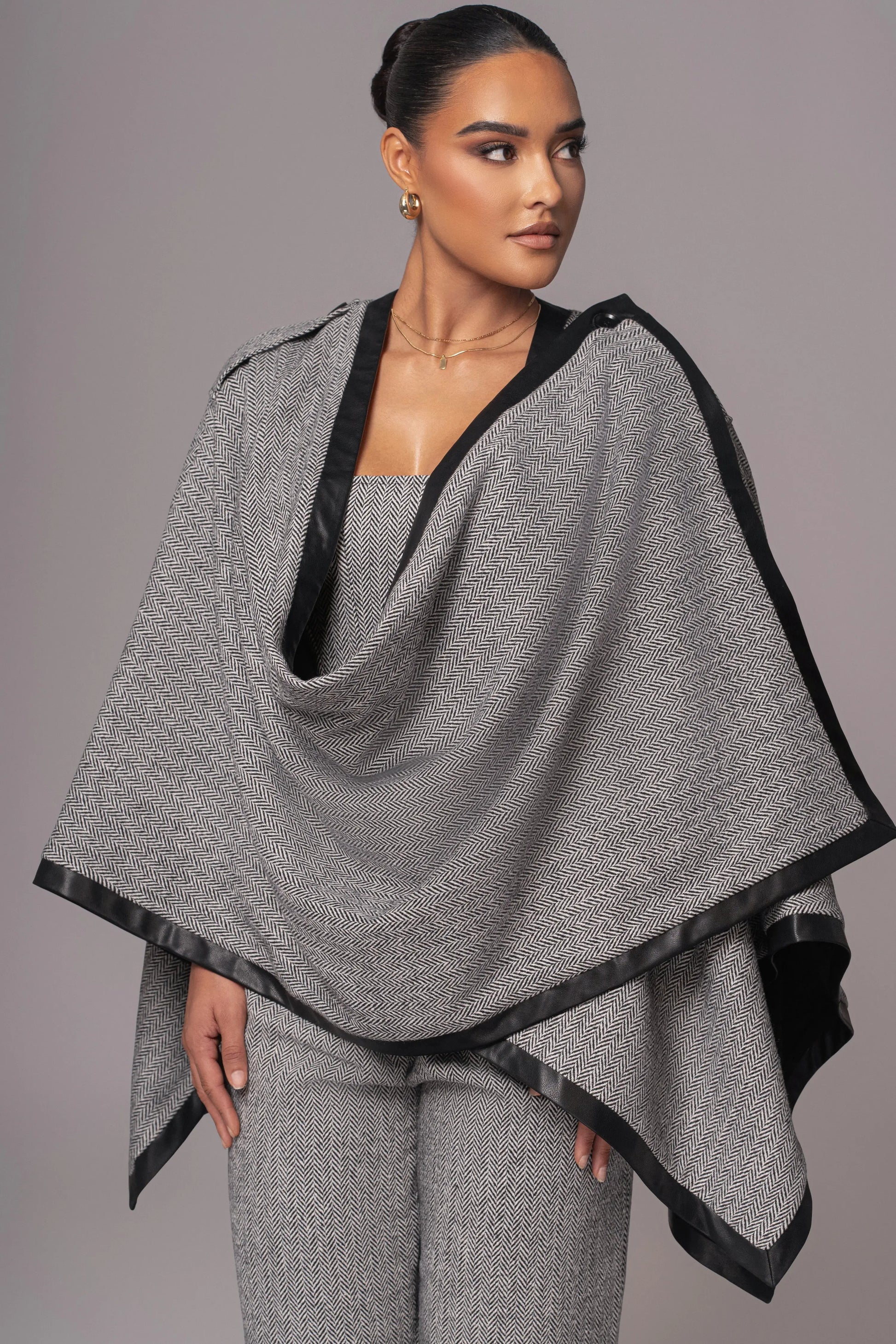 Herringbone Reversible Shawl JLUXLABEL