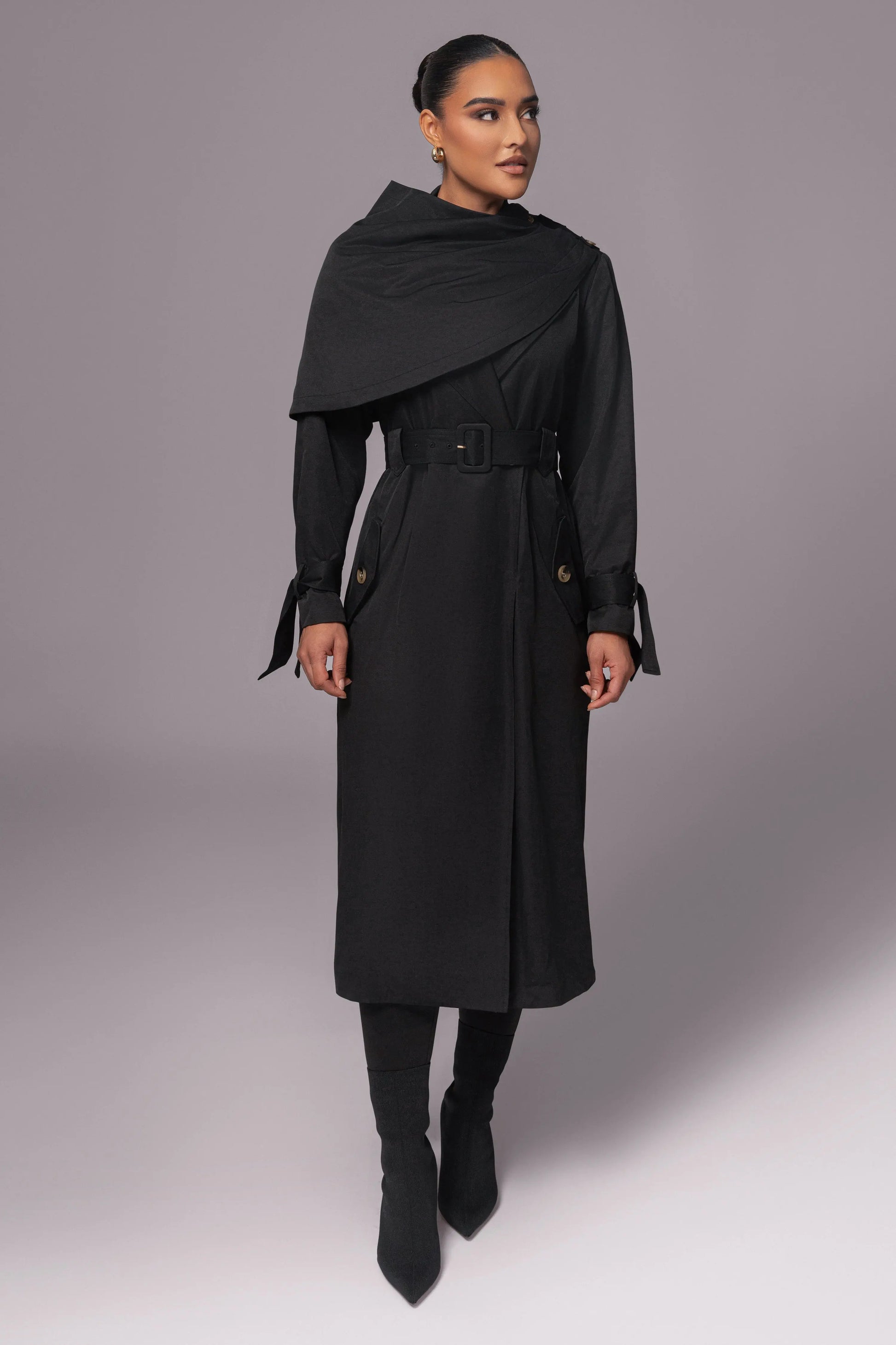 Black The Classic Trench Coat JLUXLABEL