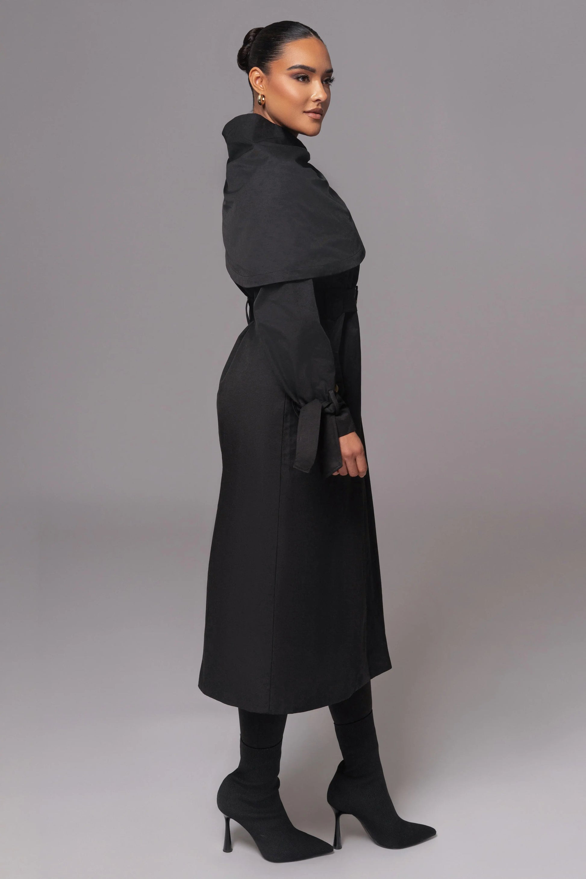 Black The Classic Trench Coat JLUXLABEL