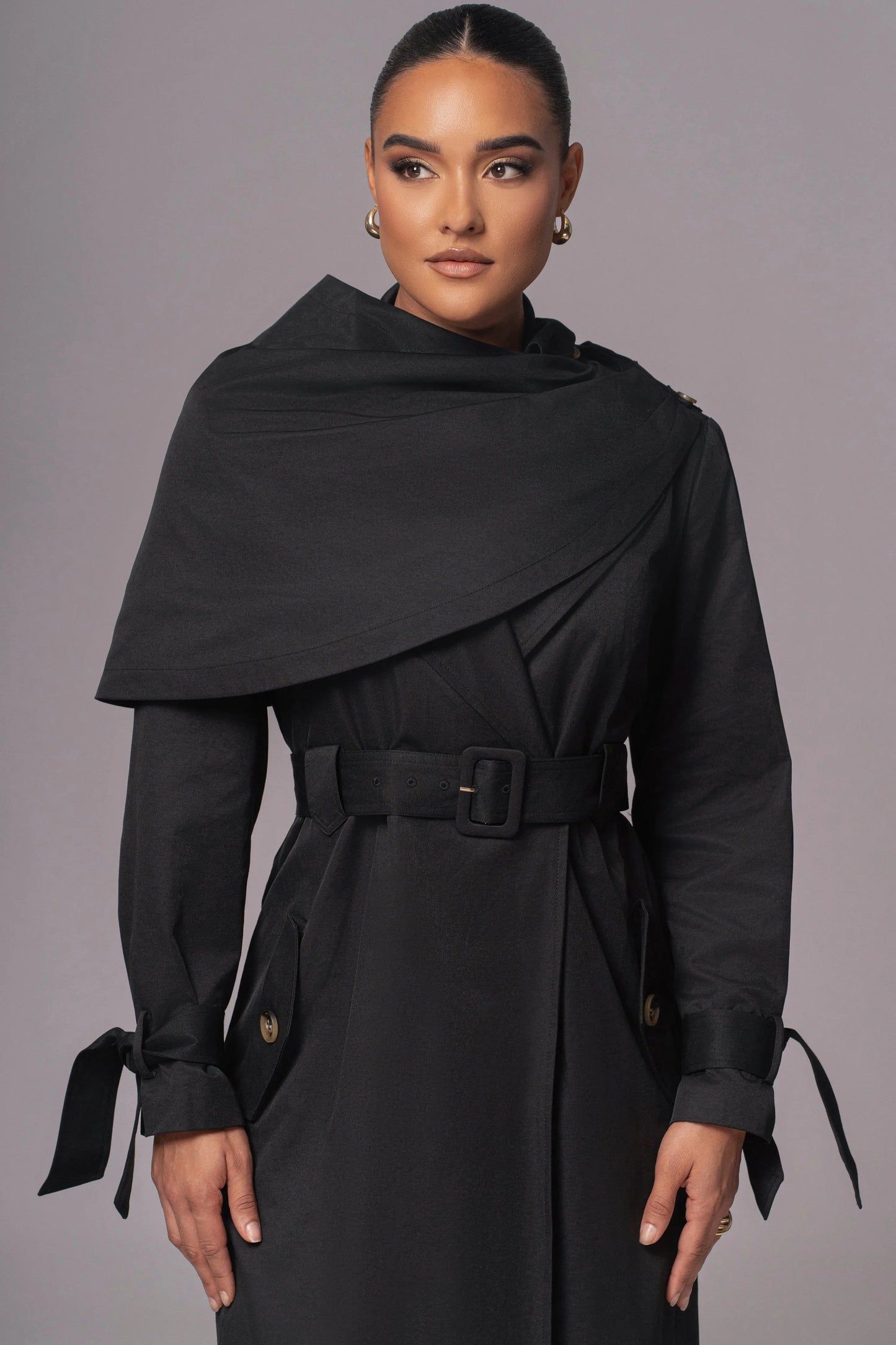 Black The Classic Trench Coat JLUXLABEL