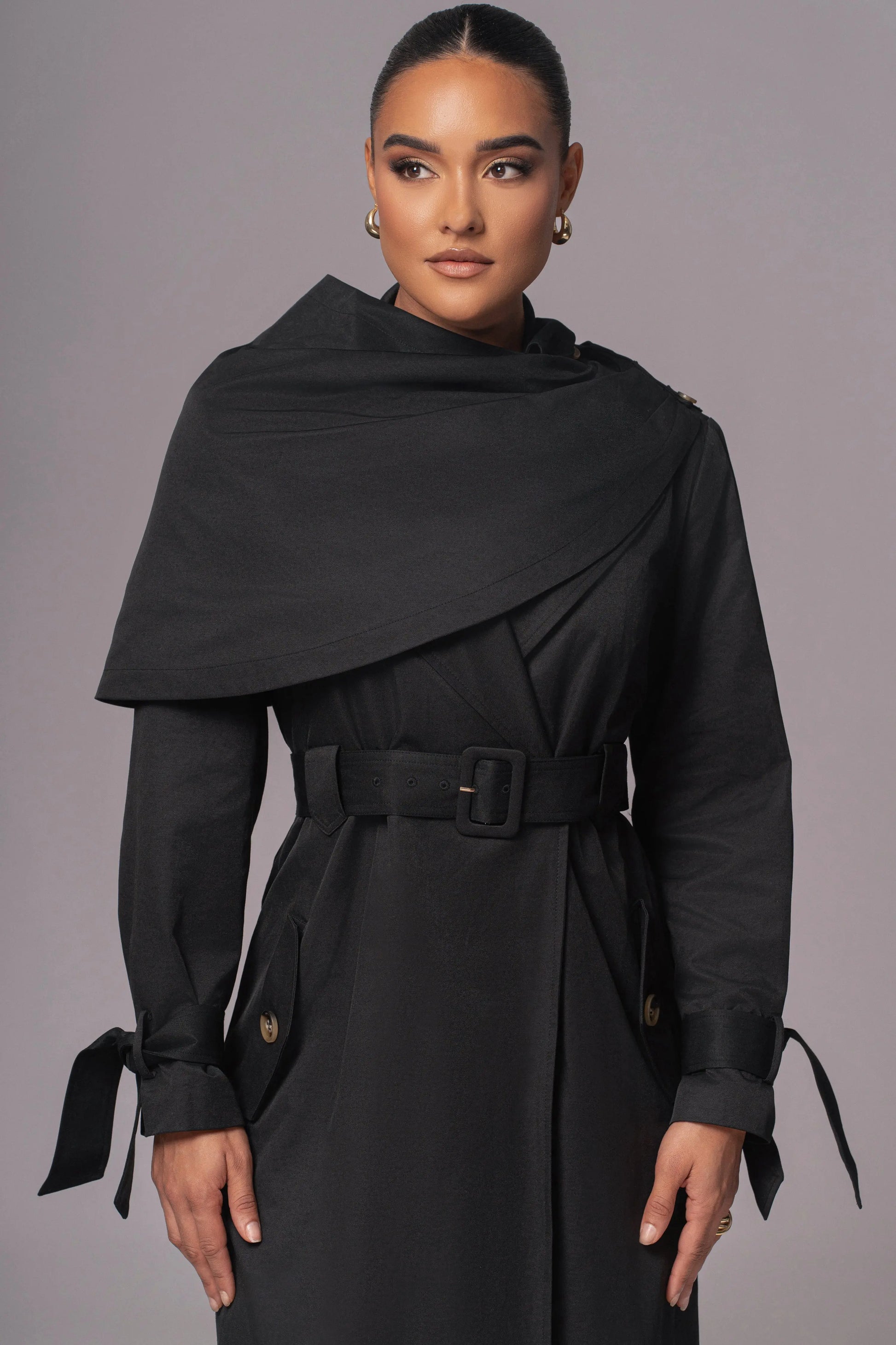Black The Classic Trench Coat JLUXLABEL
