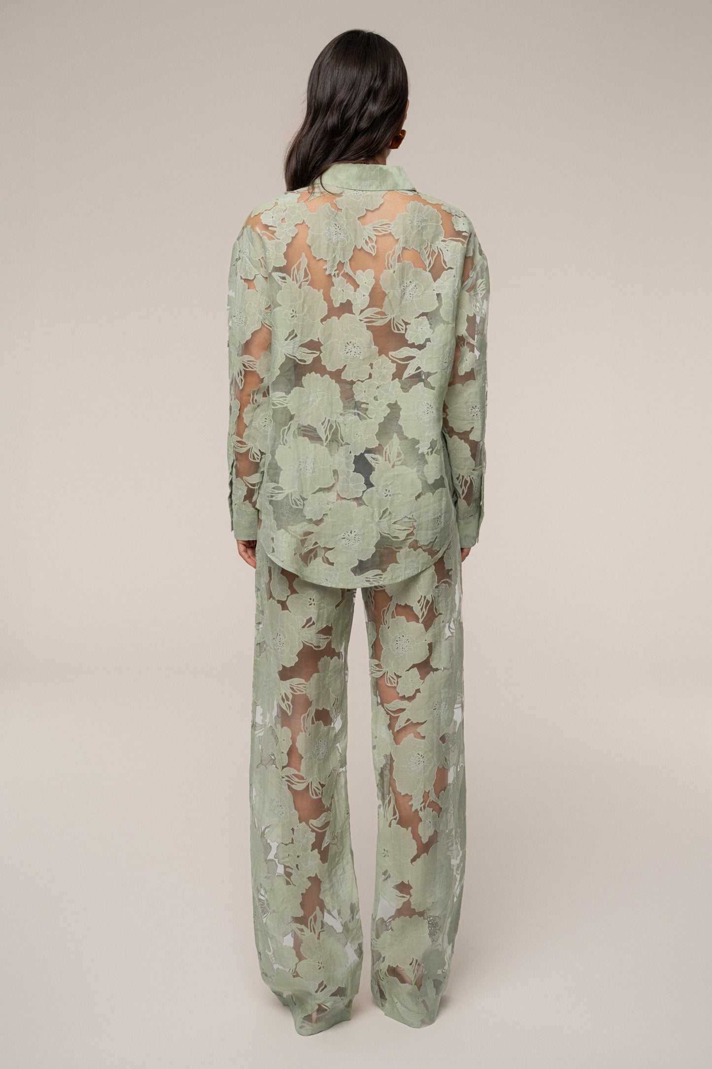 PRE-ORDER Sage Organza Floral Pant JLUXLABEL