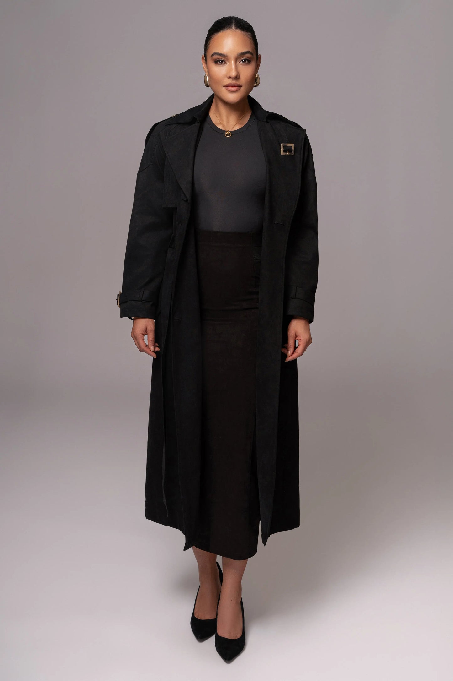 Black Phoenix Suede Skirt JLUXLABEL