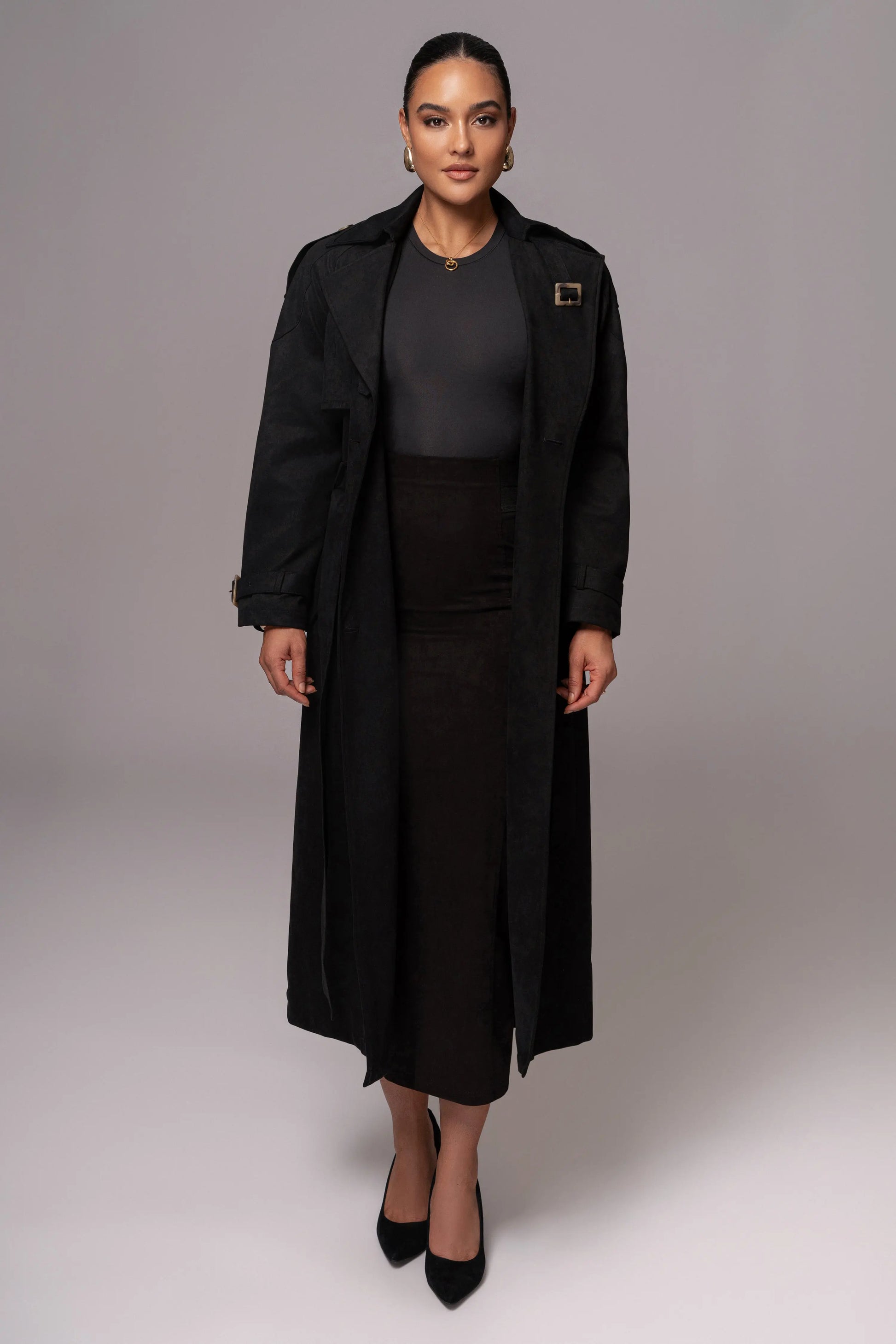 Black Phoenix Suede Skirt JLUXLABEL