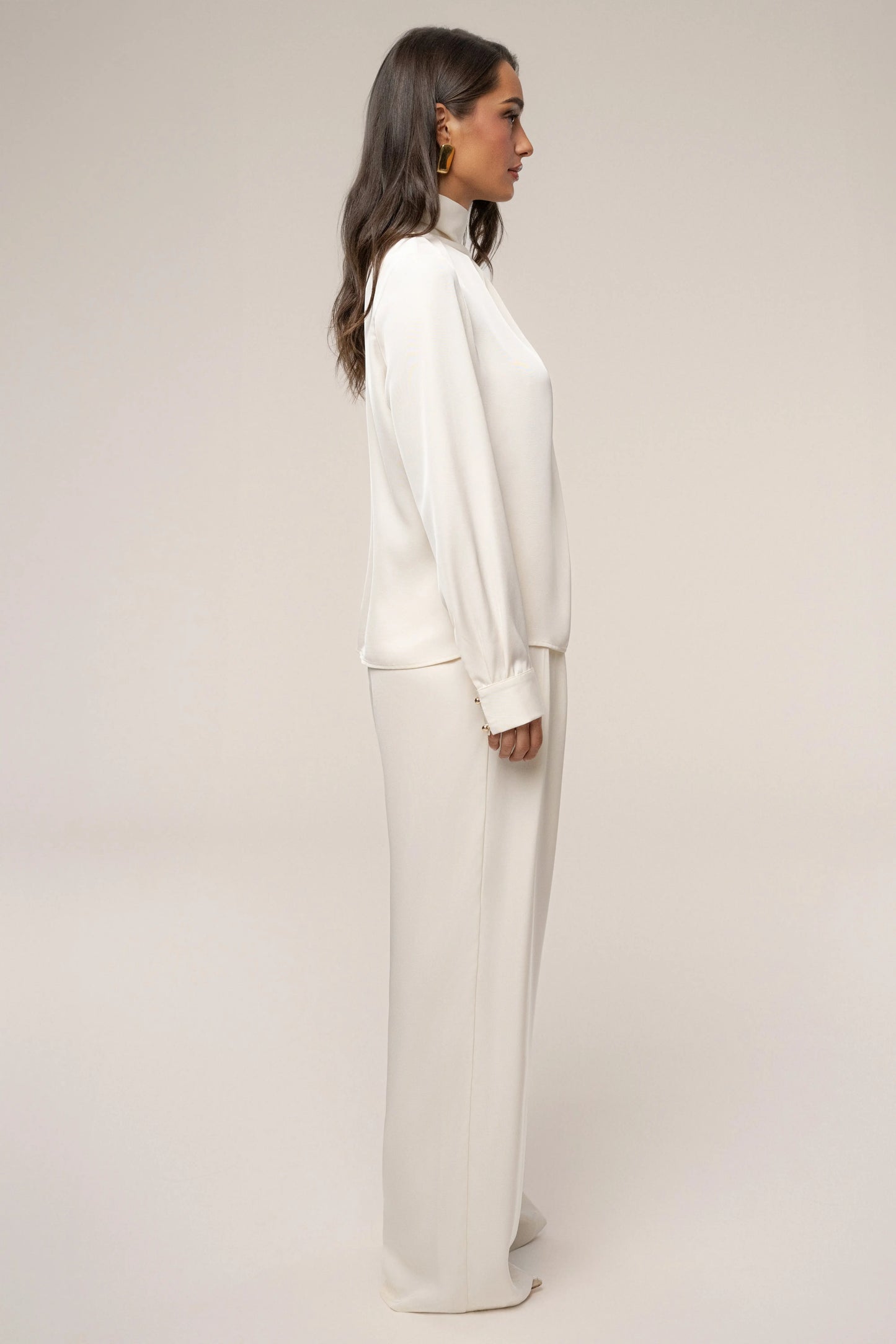 Buttercream Alexa Satin Blouse JLUXLABEL