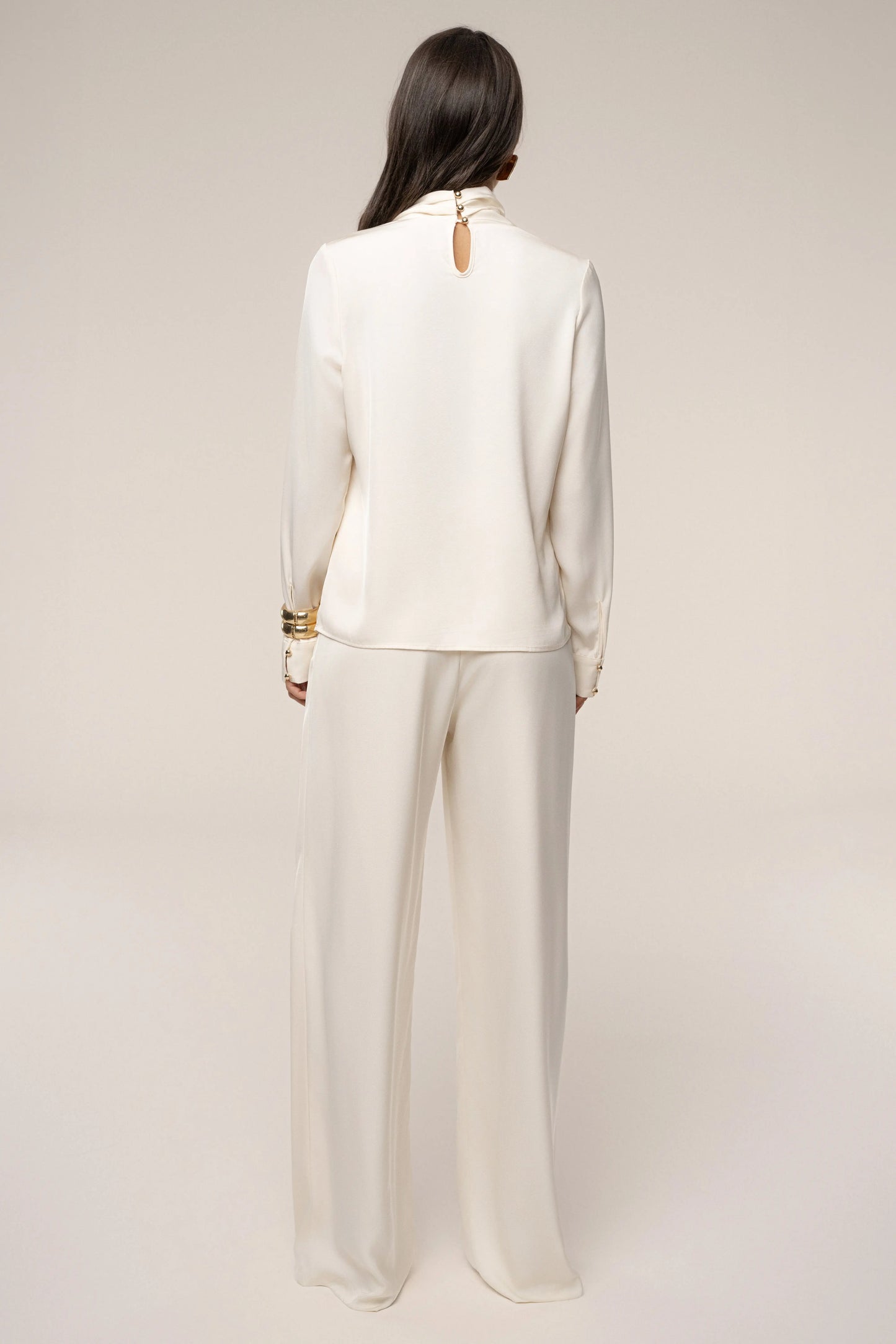 Buttercream Alexa Satin Blouse JLUXLABEL