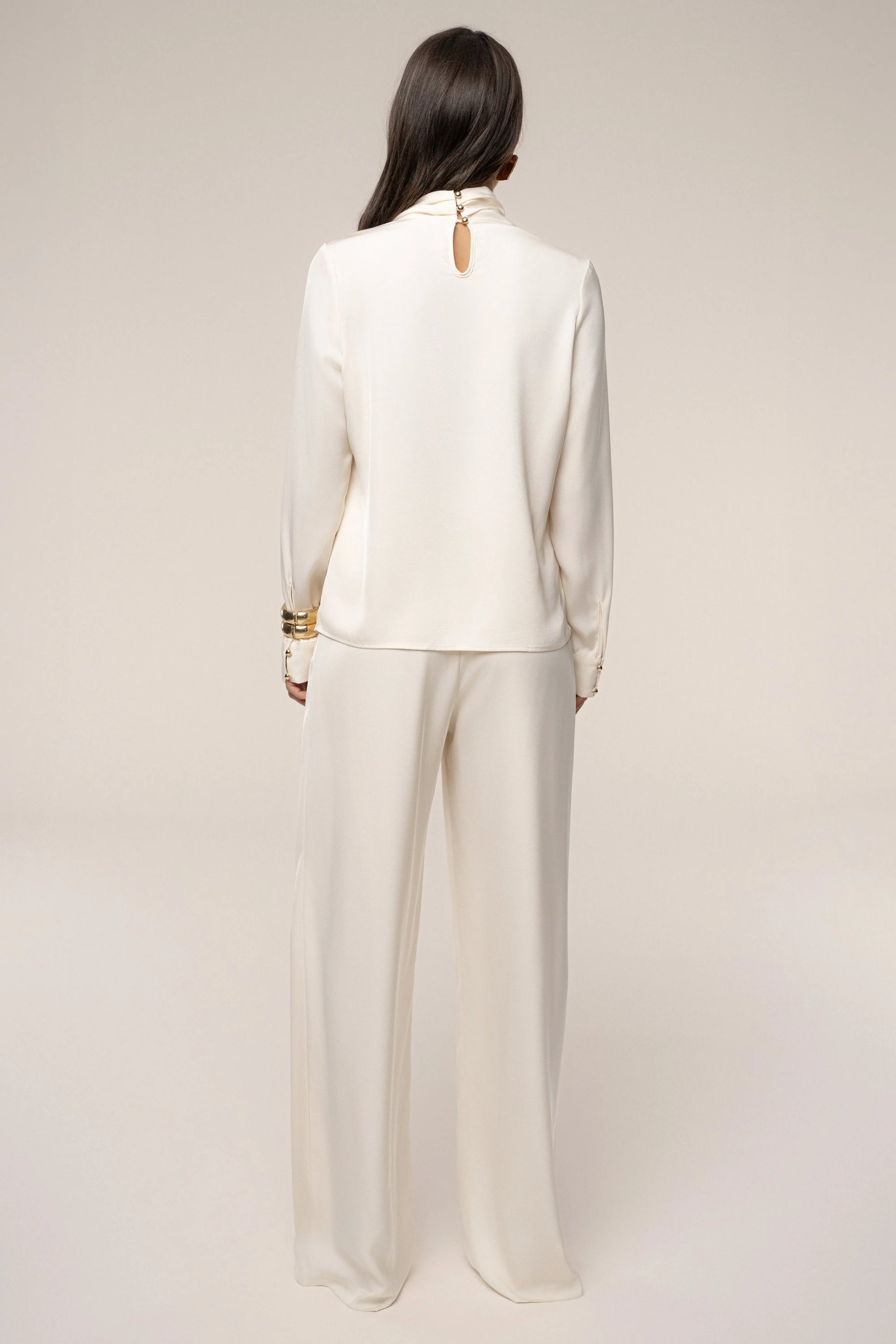 Buttercream Alexa Satin Blouse JLUXLABEL