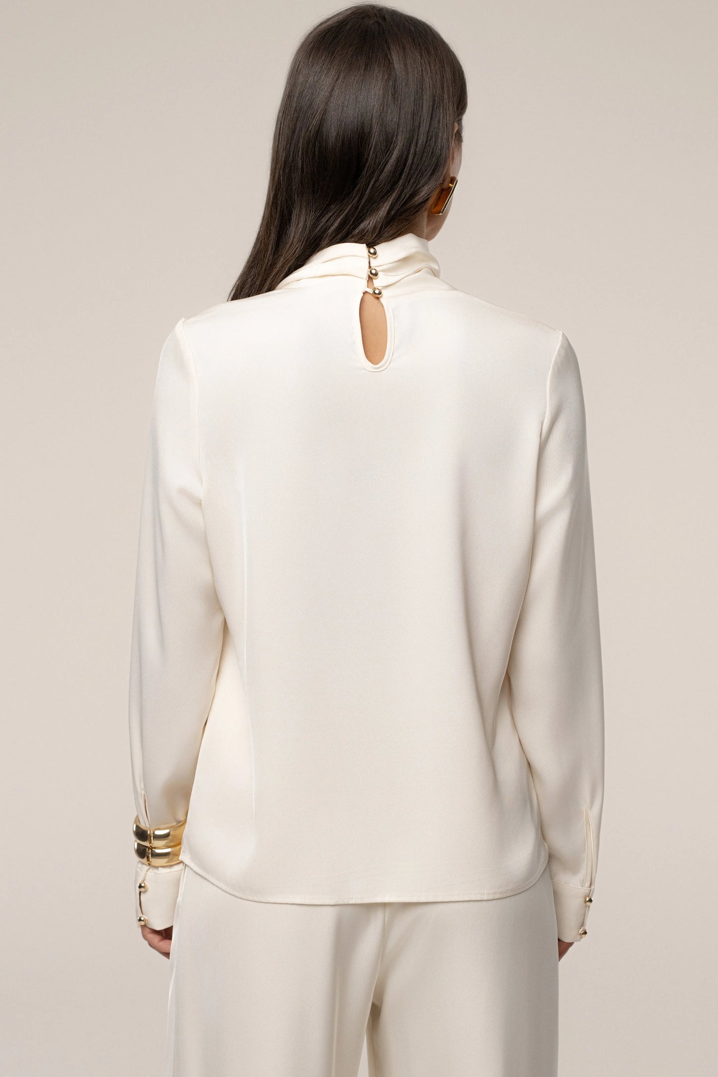 Buttercream Alexa Satin Blouse JLUXLABEL