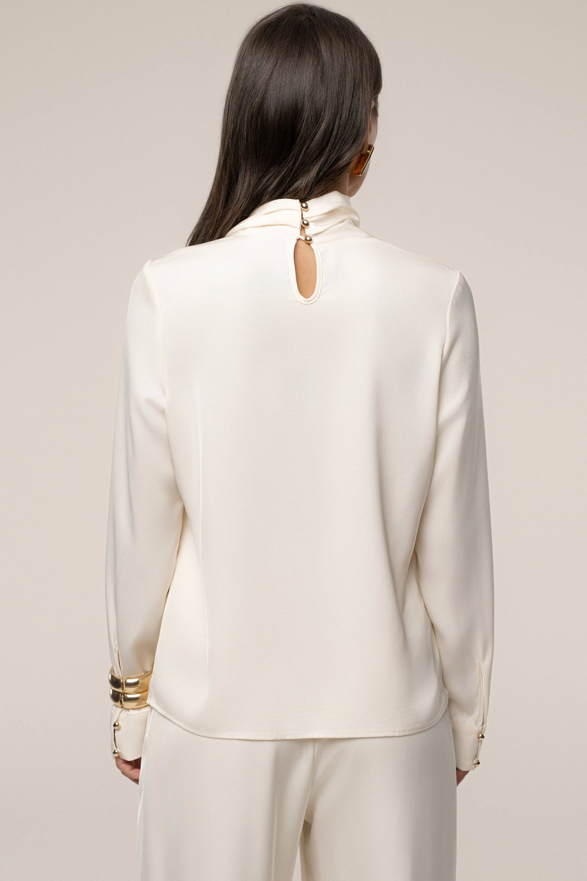 Buttercream Alexa Satin Blouse JLUXLABEL