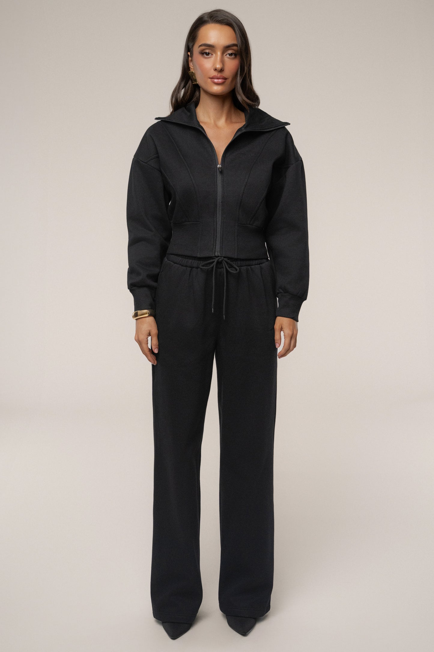 Black JLUXLABEL Logo Fleece Pants
