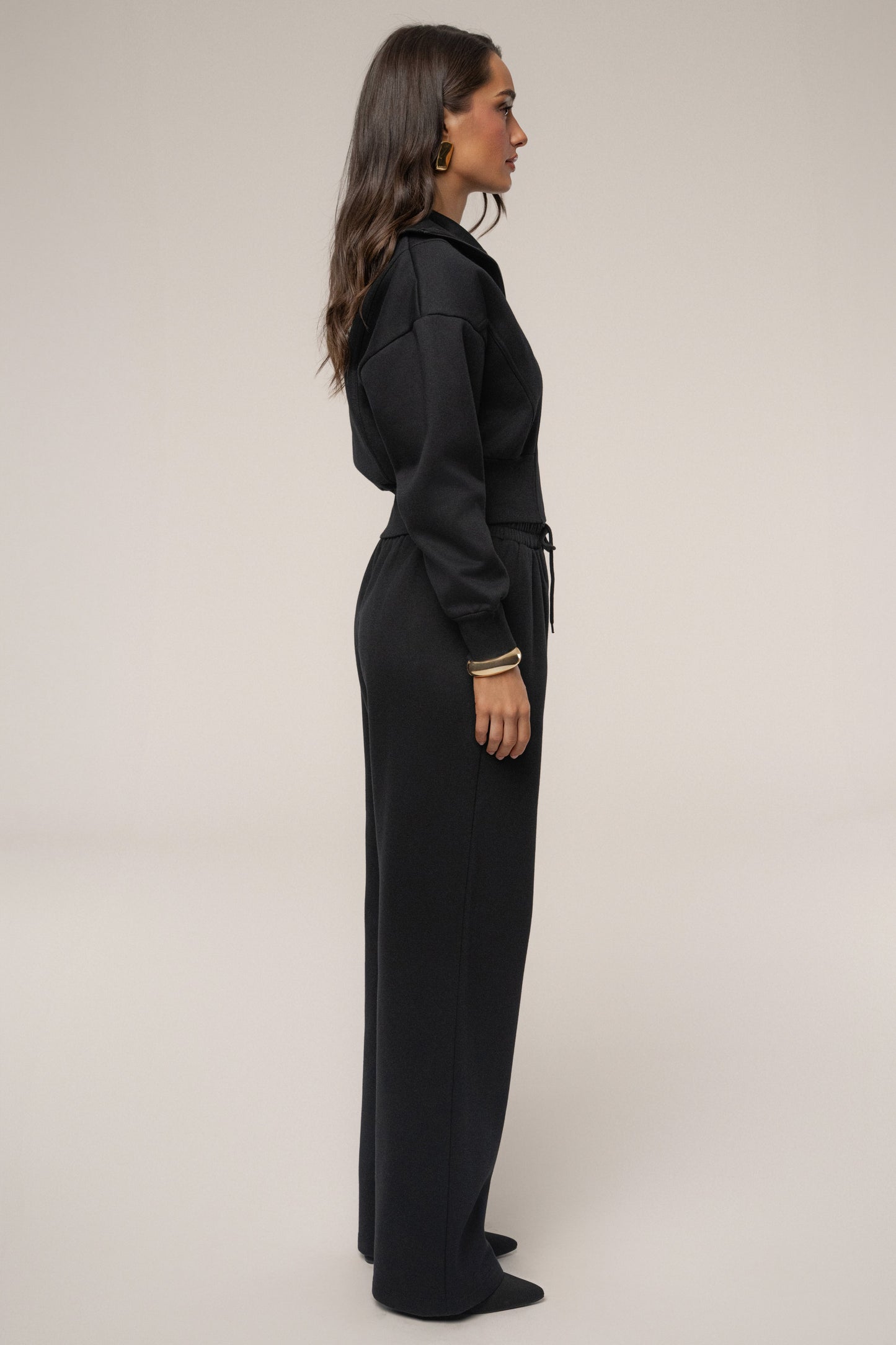 Black JLUXLABEL Logo Fleece Pants